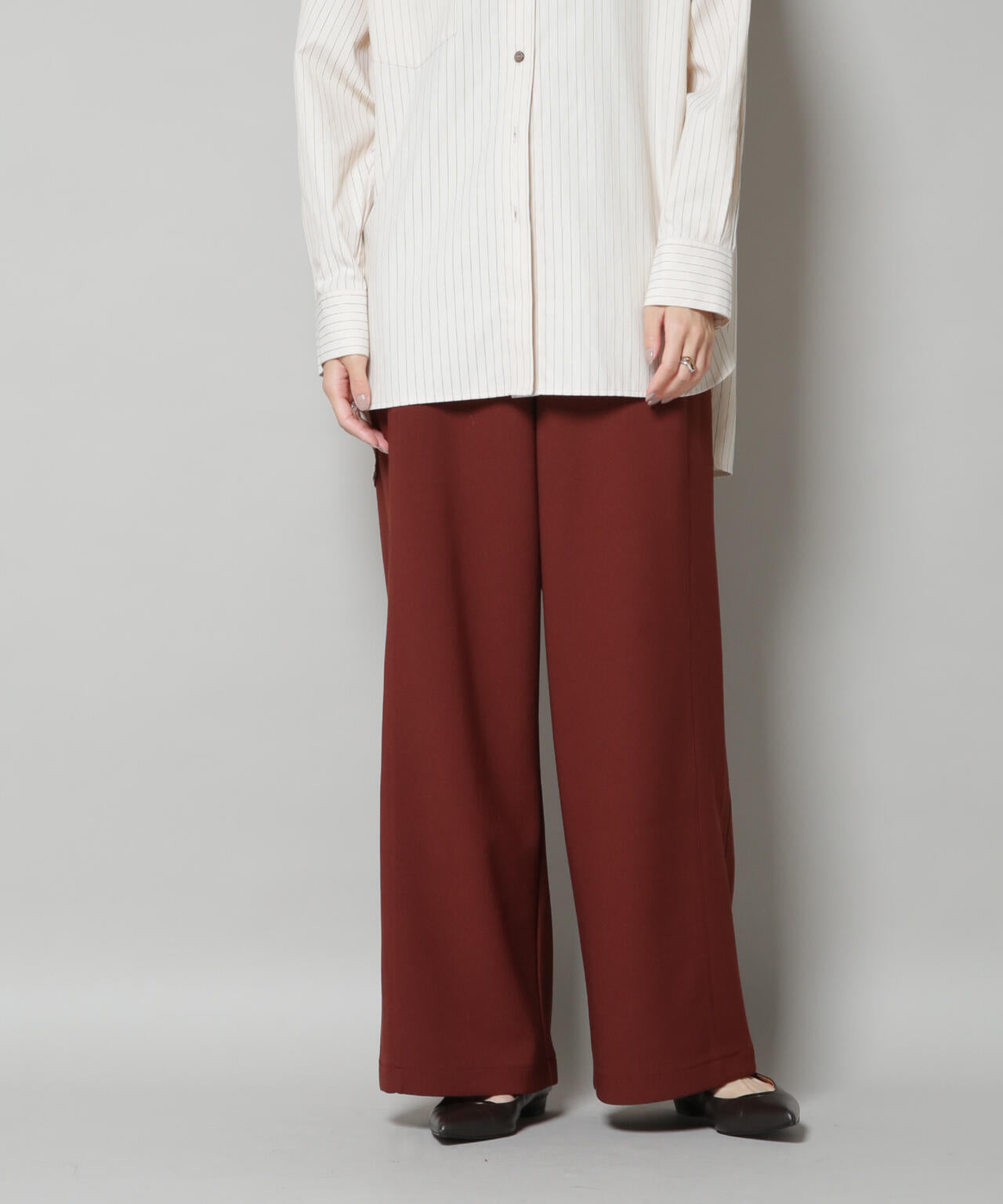 サイドタックカットジョーゼットパンツ 6735227302