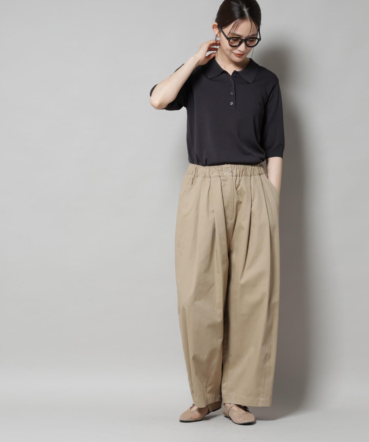 タックコクーンチノパンツ 6735227304