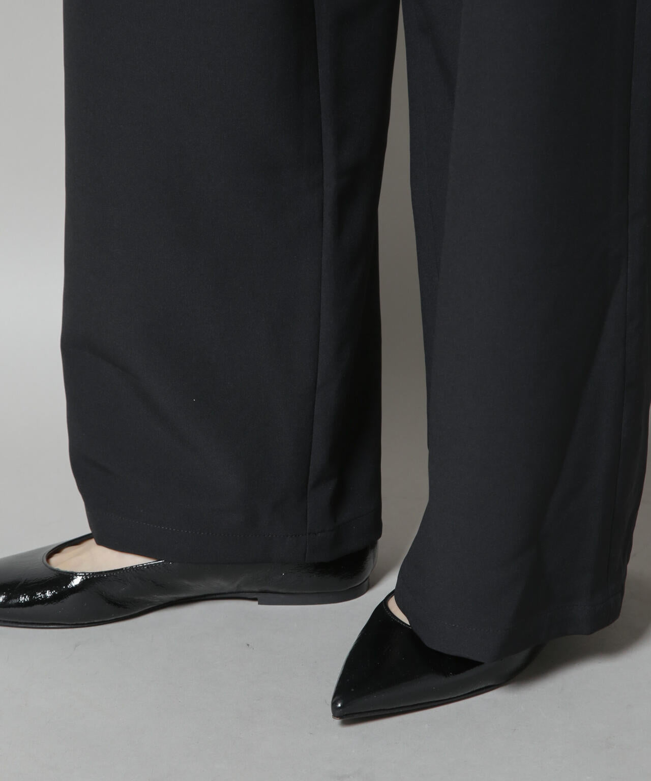 【撥水加工】ウェストドロストワイドストレートパンツ 6735227307