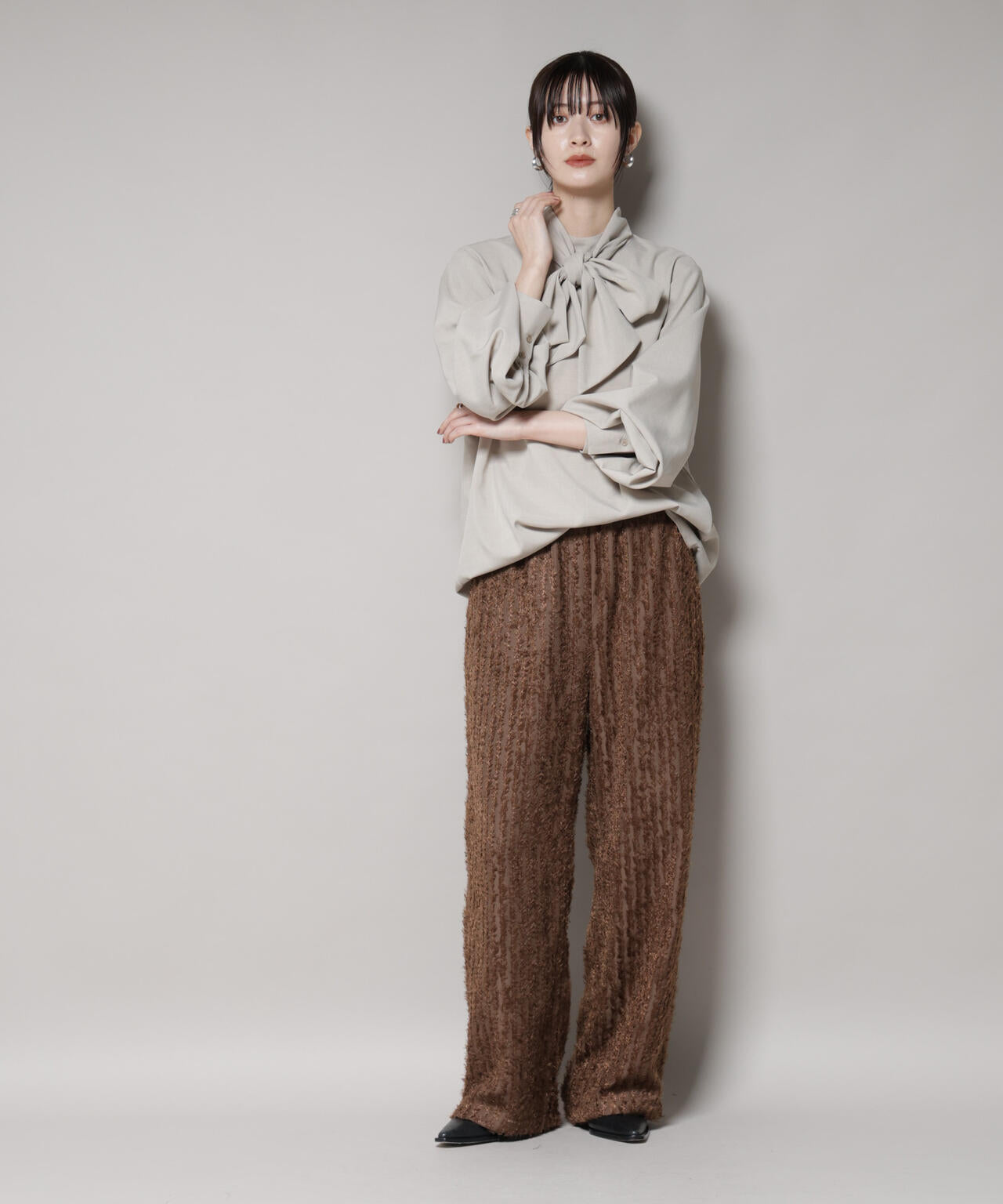 フリンジジャガードパンツ 6735227308
