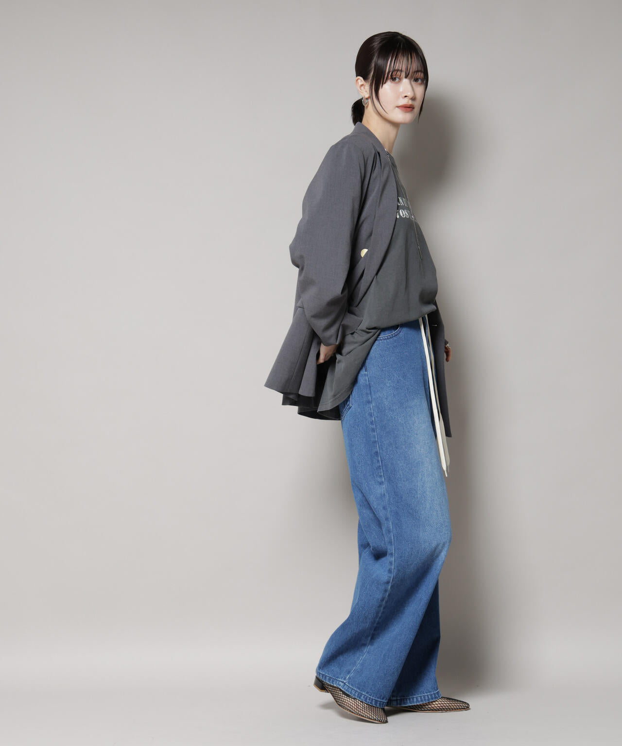 ドロストワイドデニムパンツ 6735227309