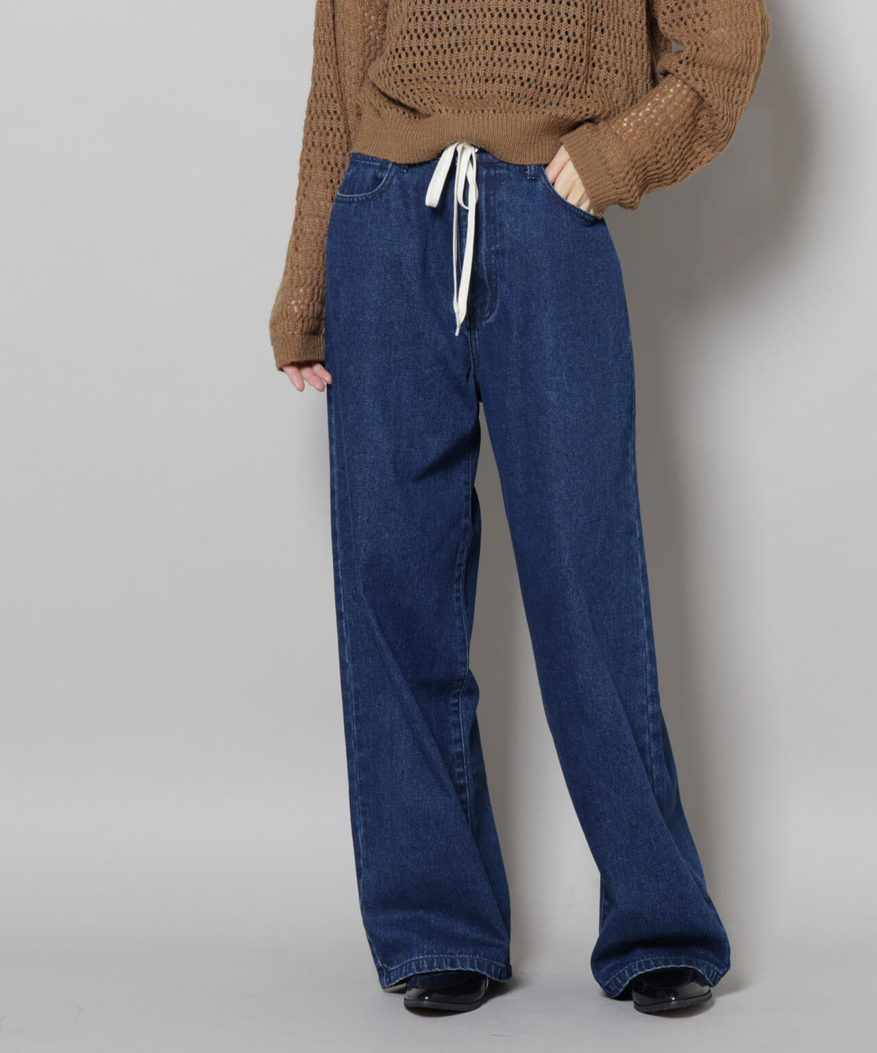 ドロストワイドデニムパンツ 6735227309