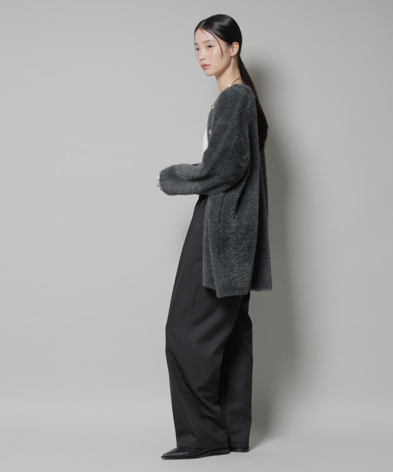 ウエストシャーリングゴムTRワイドパンツ 6735227313