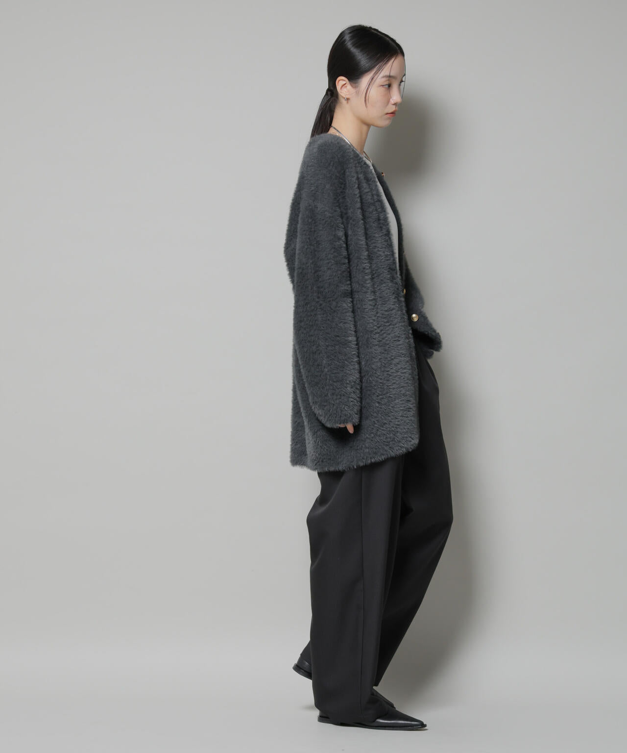 ウエストシャーリングゴムTRワイドパンツ 6735227313