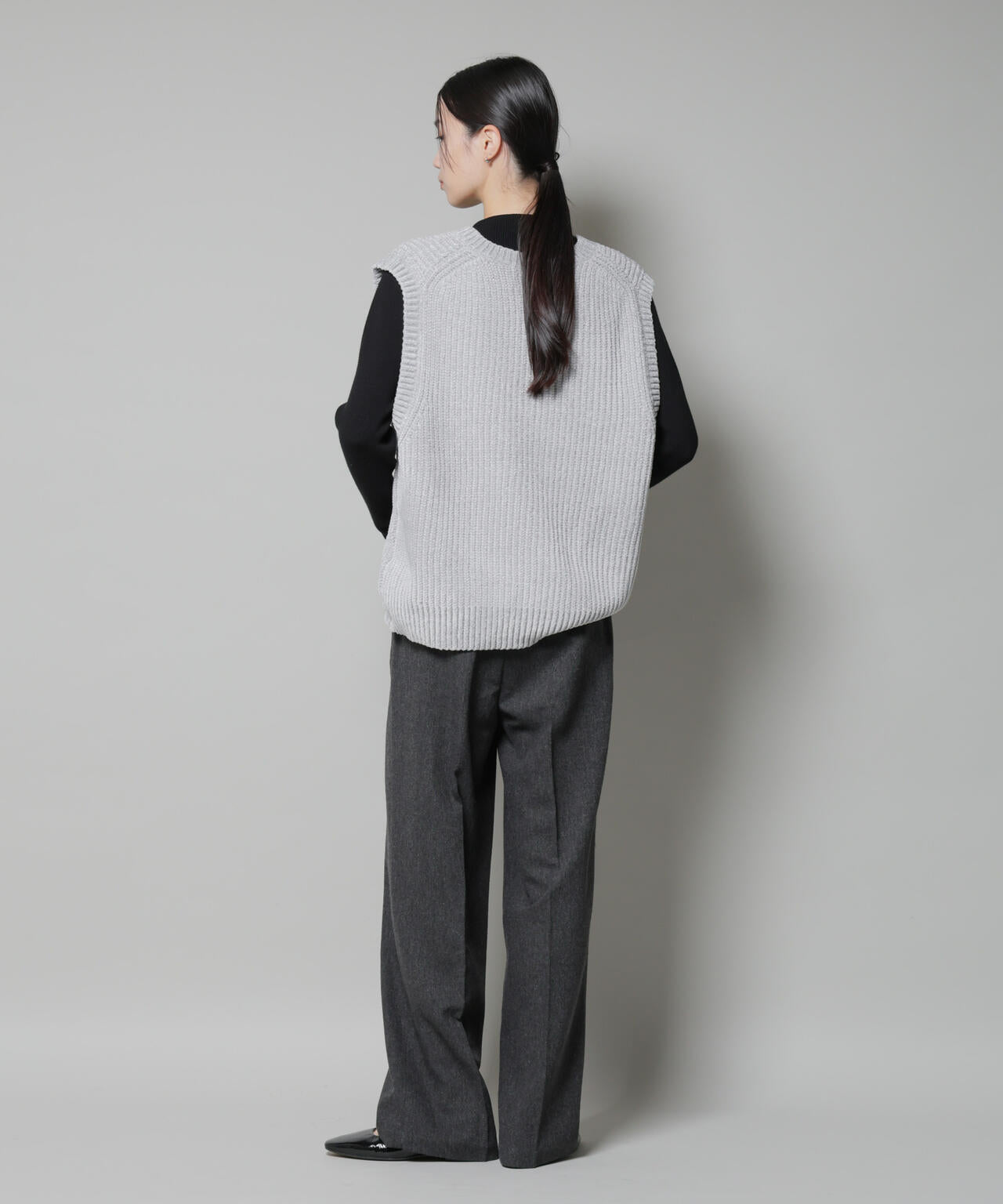 ツイードワンタックパンツ 6735227314