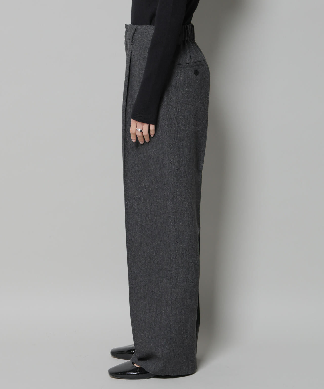 ツイードワンタックパンツ 6735227314
