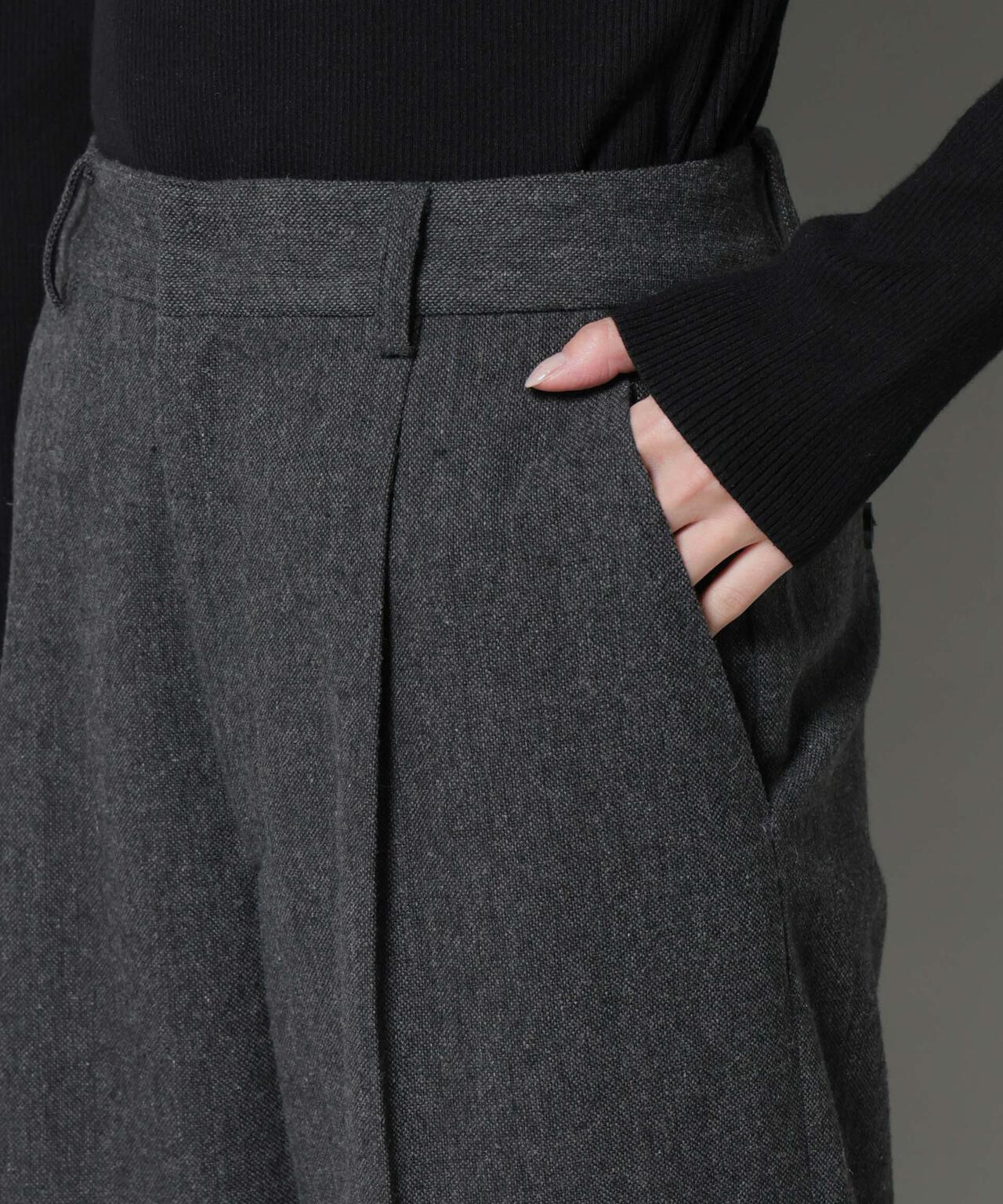 ツイードワンタックパンツ 6735227314