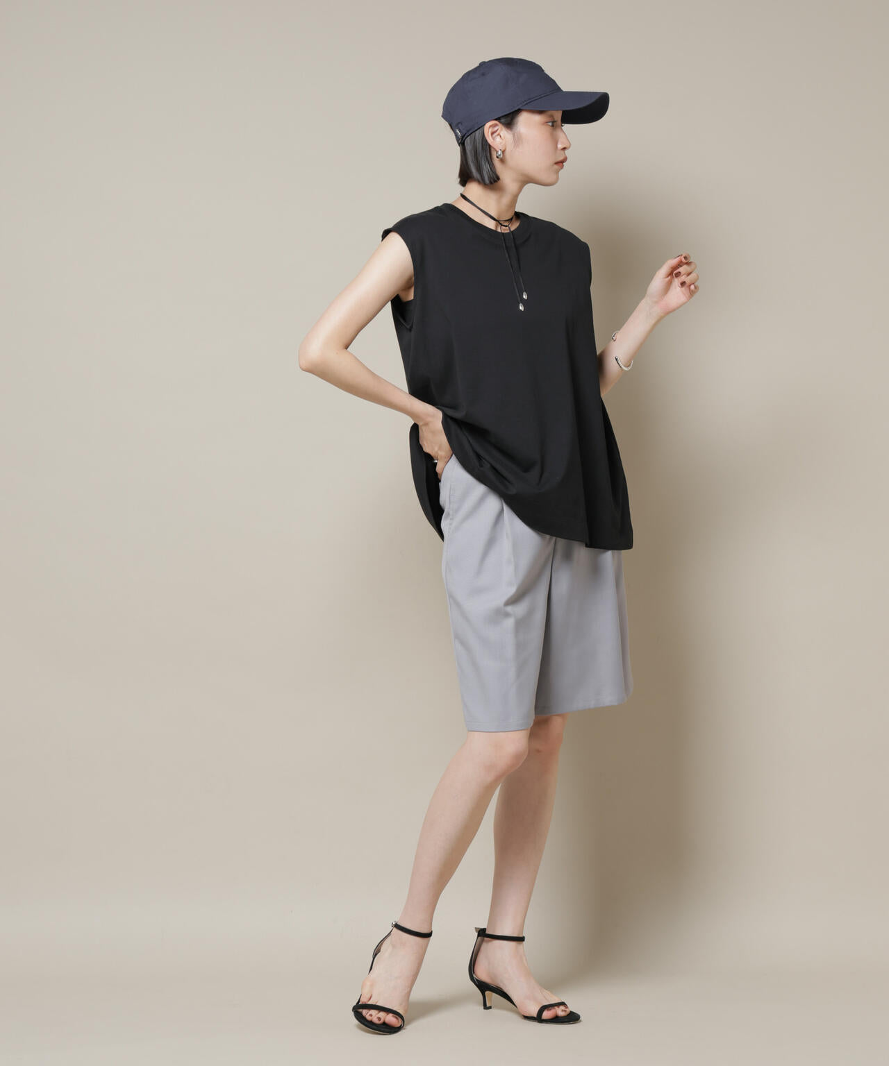 ワンタックショートパンツ(セットアップ可) 6735228300
