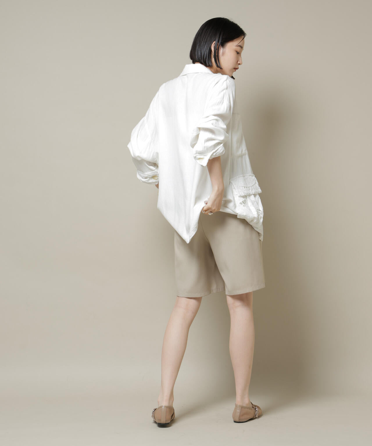 ワンタックショートパンツ(セットアップ可) 6735228300