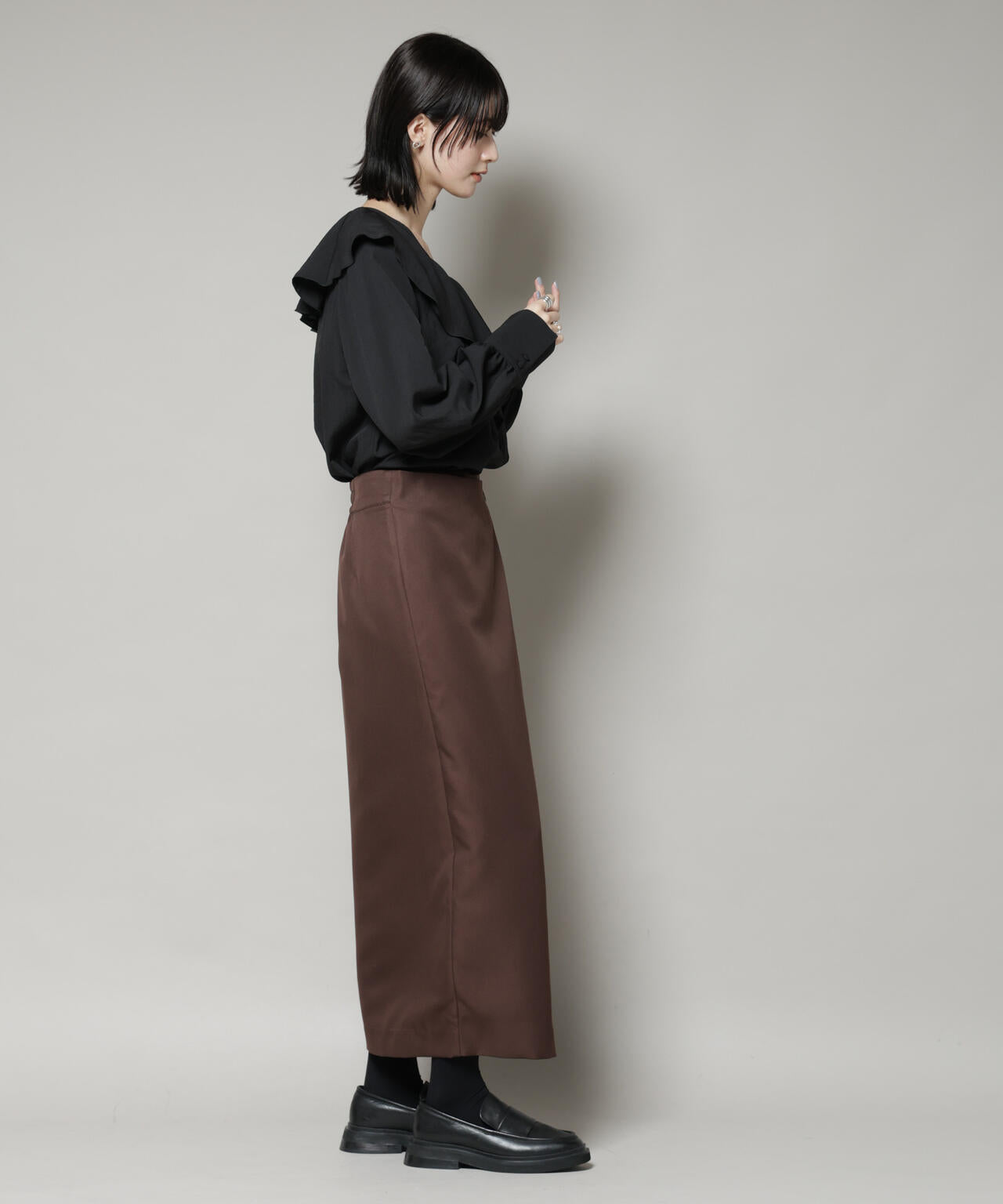 【撥水加工】ラップ風スカート 6735230308