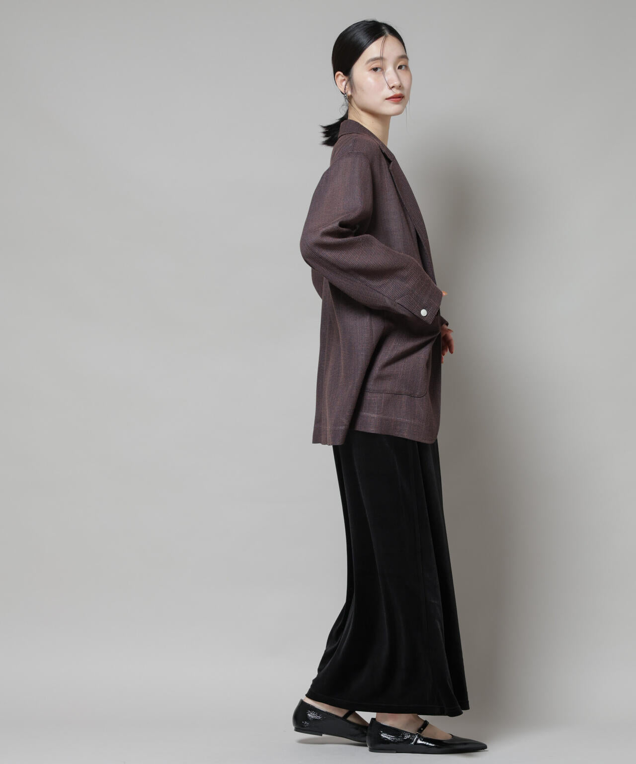 ベロアカットナロースカート(セットアップ可) 6735230312