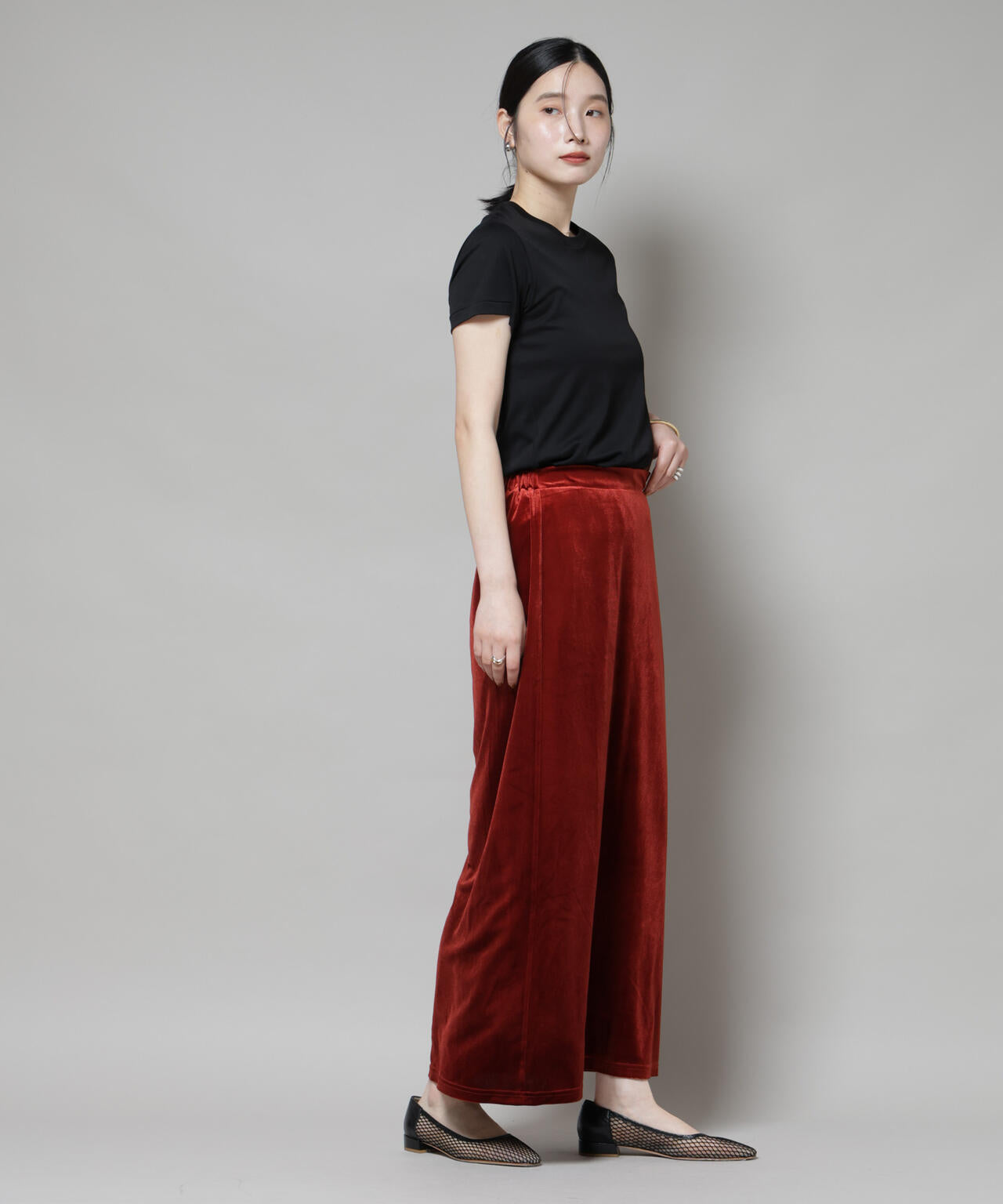 ベロアカットナロースカート(セットアップ可) 6735230312