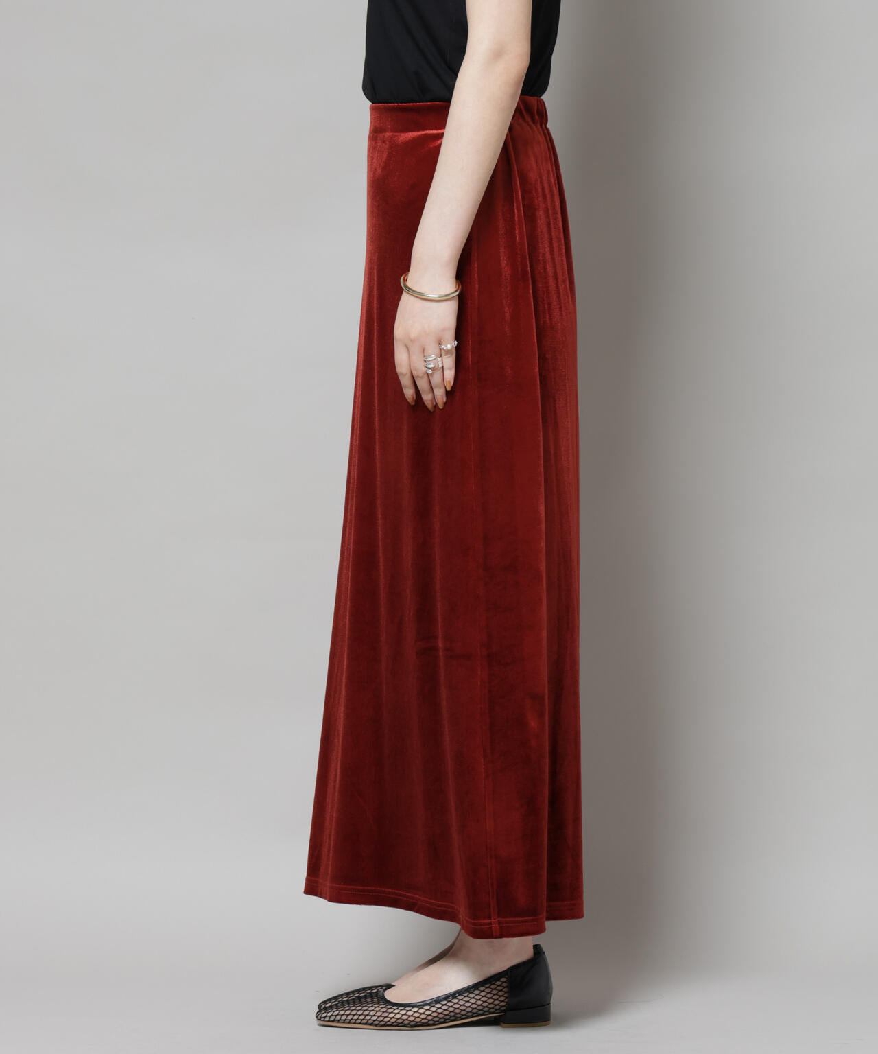 ベロアカットナロースカート(セットアップ可) 6735230312