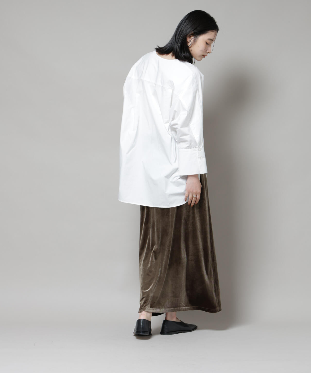 ベロアカットナロースカート(セットアップ可) 6735230312