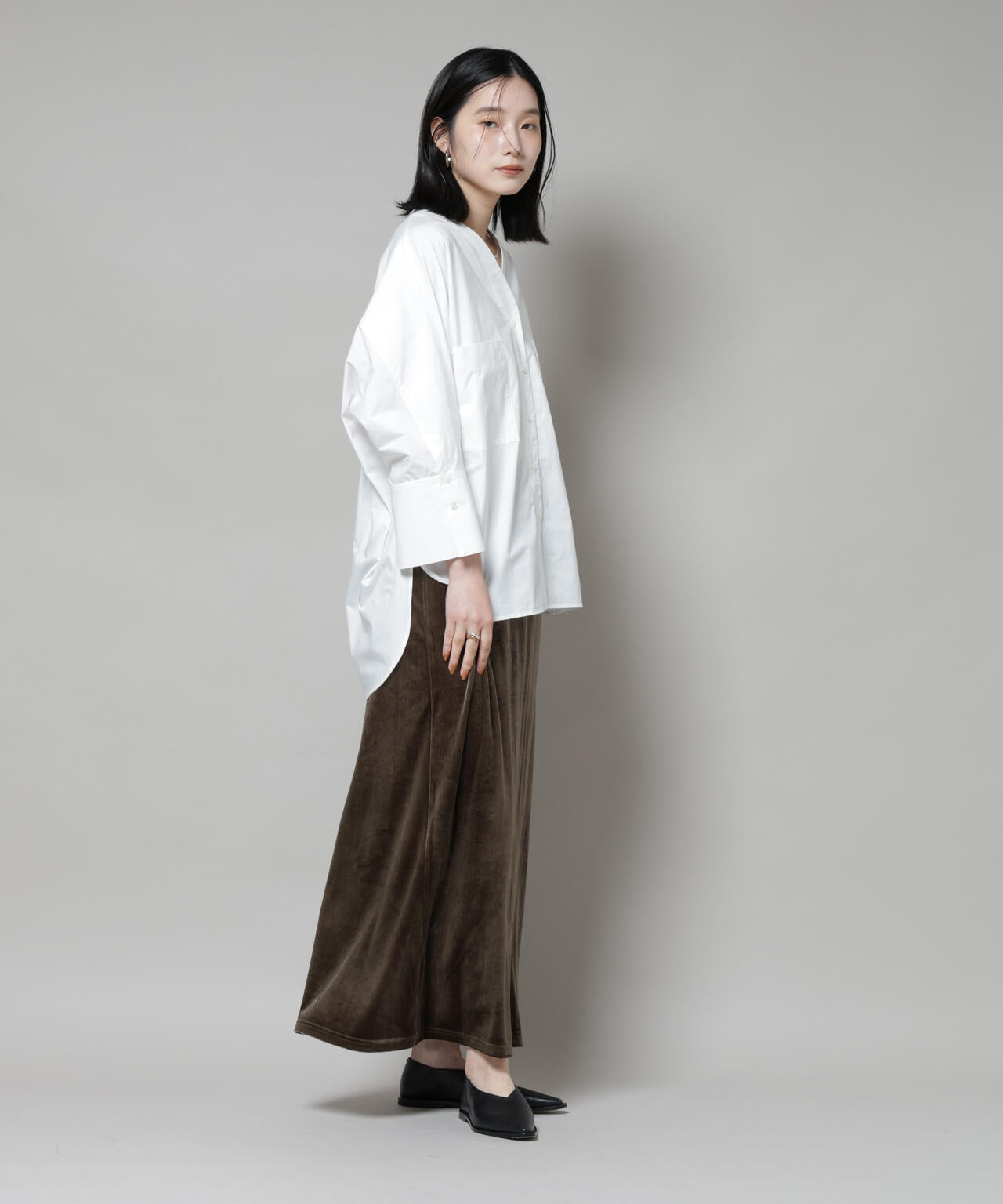 ベロアカットナロースカート(セットアップ可) 6735230312