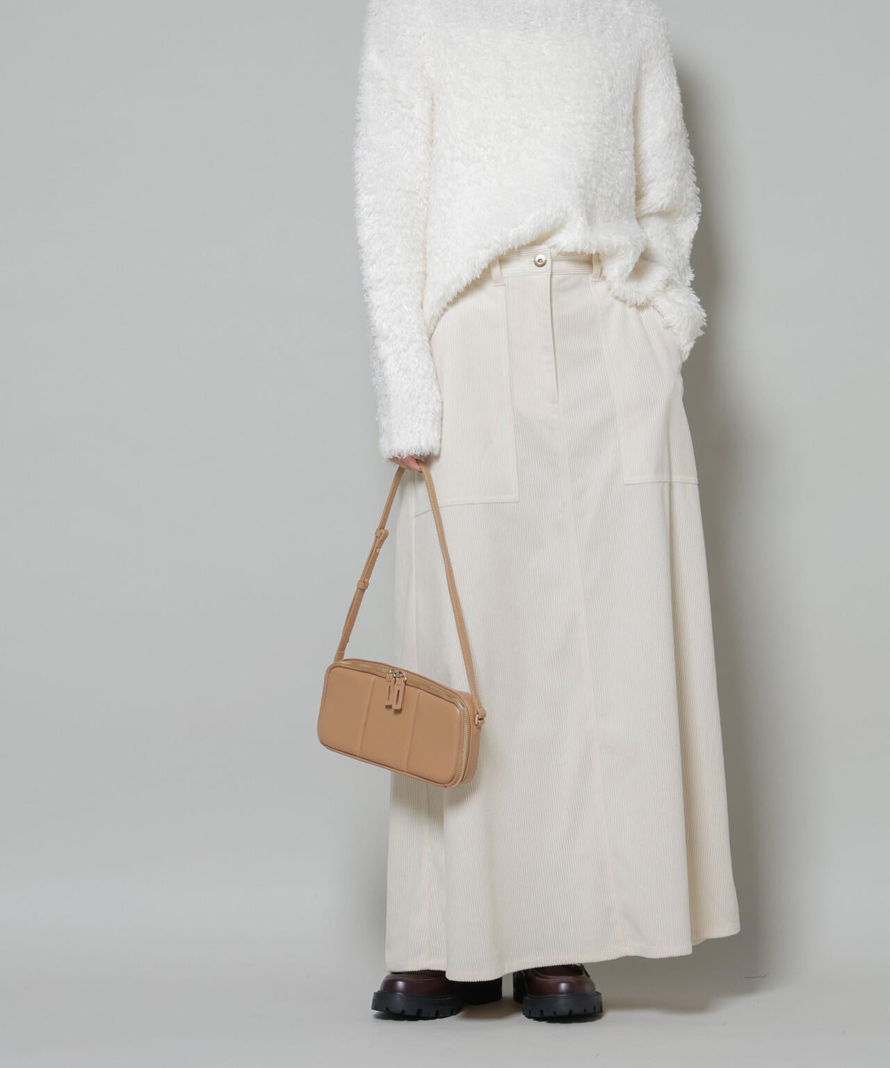 ソフト コーデュロイ マキシスカート