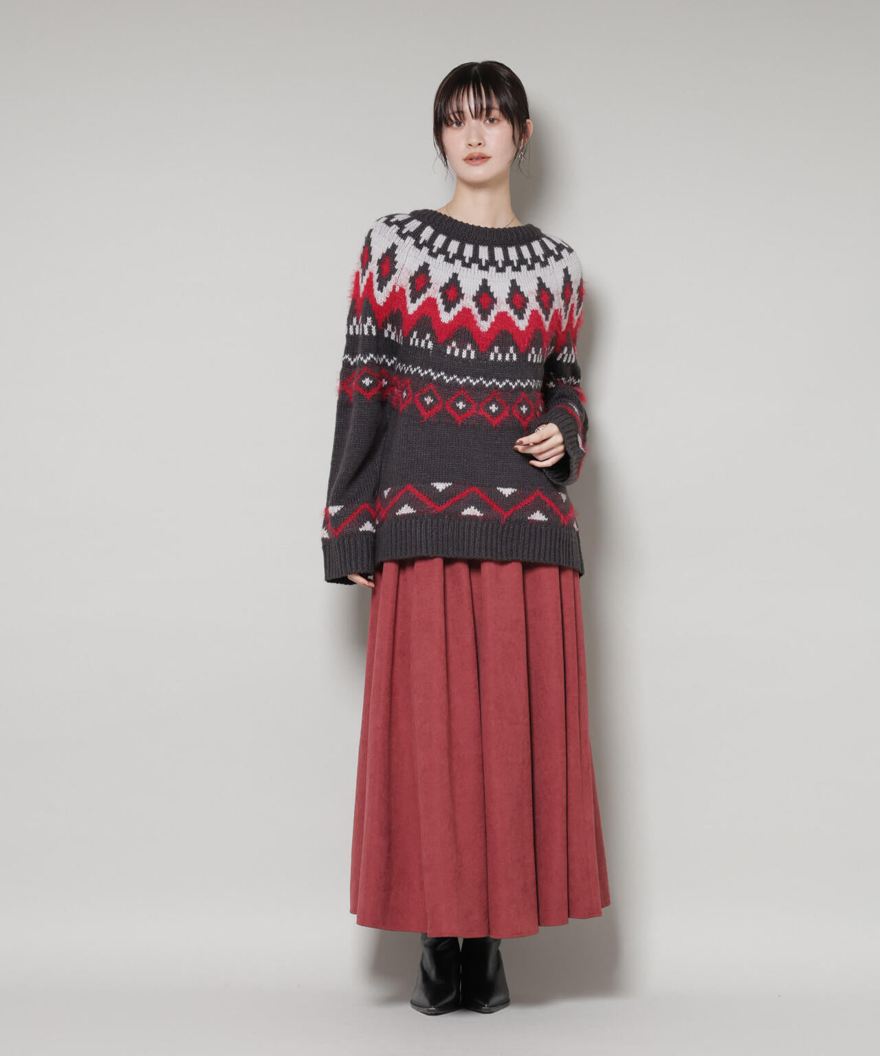 起毛ピーチギャザーボリュームスカート 6735230321