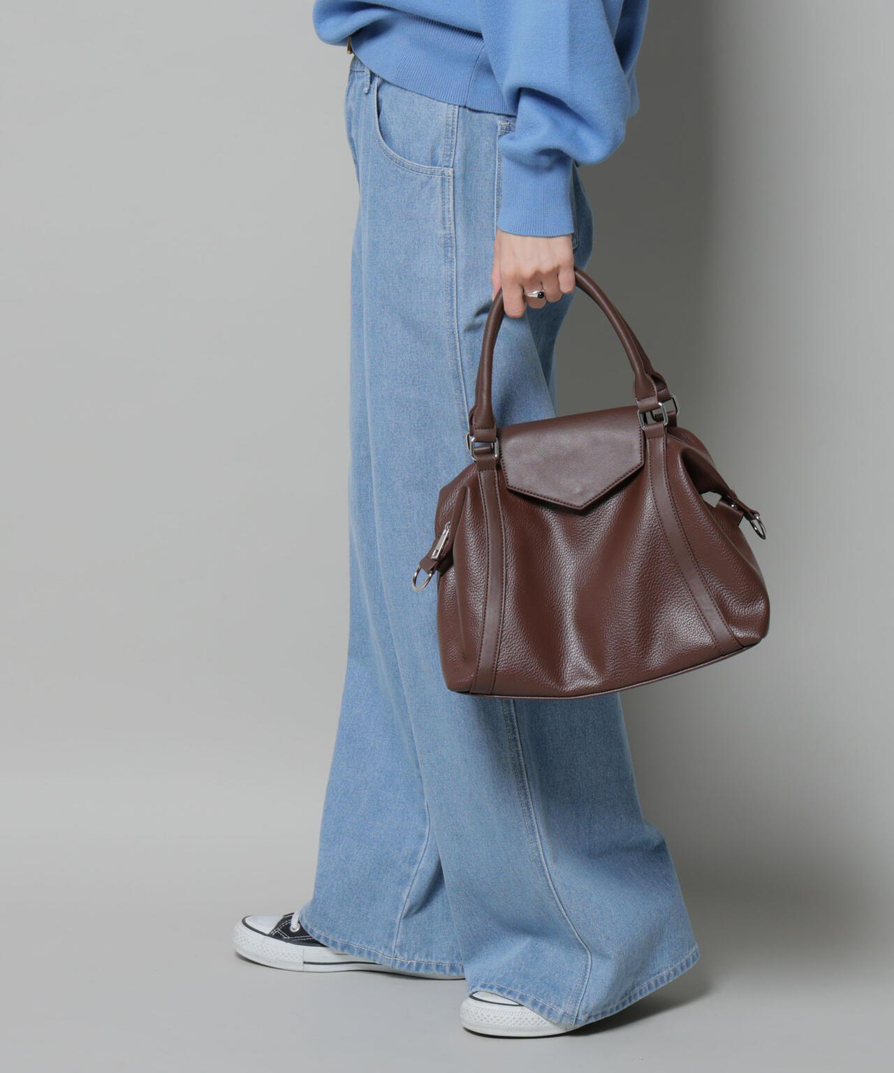 ショルダー付きフラップミニボストン 6735232308