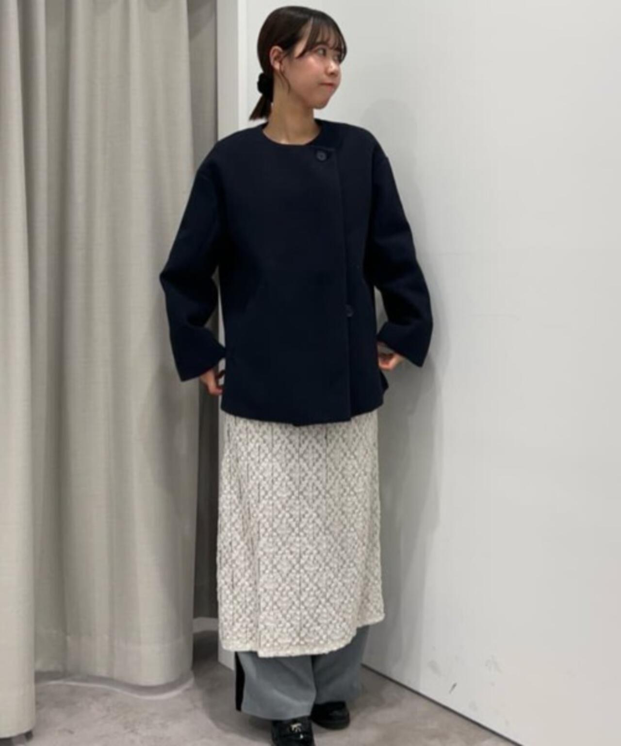 ノーカラーミドルコート 6736111302