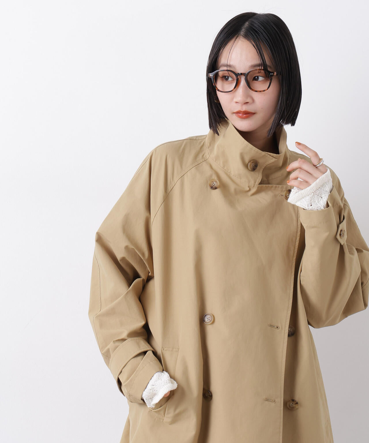 VIS ショートトレンチコート/UVケア・撥水・花粉ガード 新品未使用 VIS｜ショートトレンチコート/UVケア・撥水・花粉ガード | Rakuten