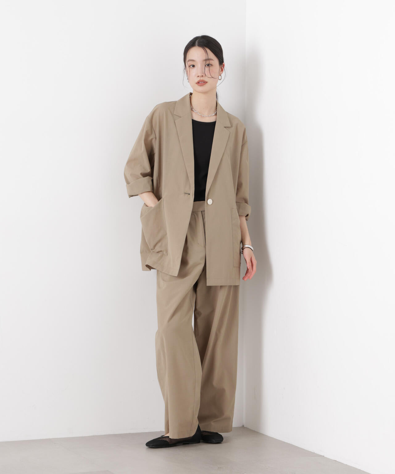 ソフトシアーシングルジャケット(セットアップ可) 6736116305