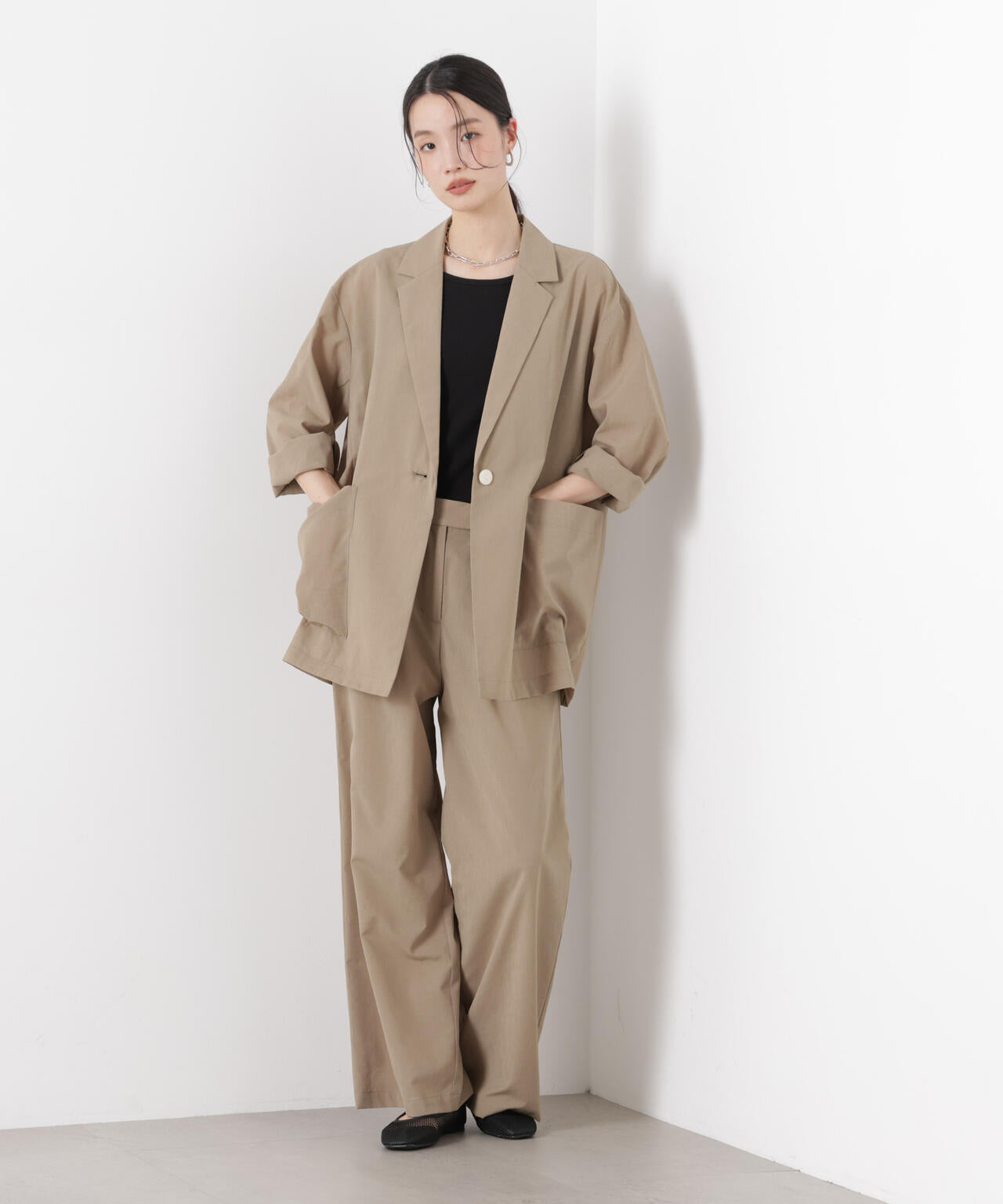 ソフトシアーシングルジャケット(セットアップ可) 6736116305