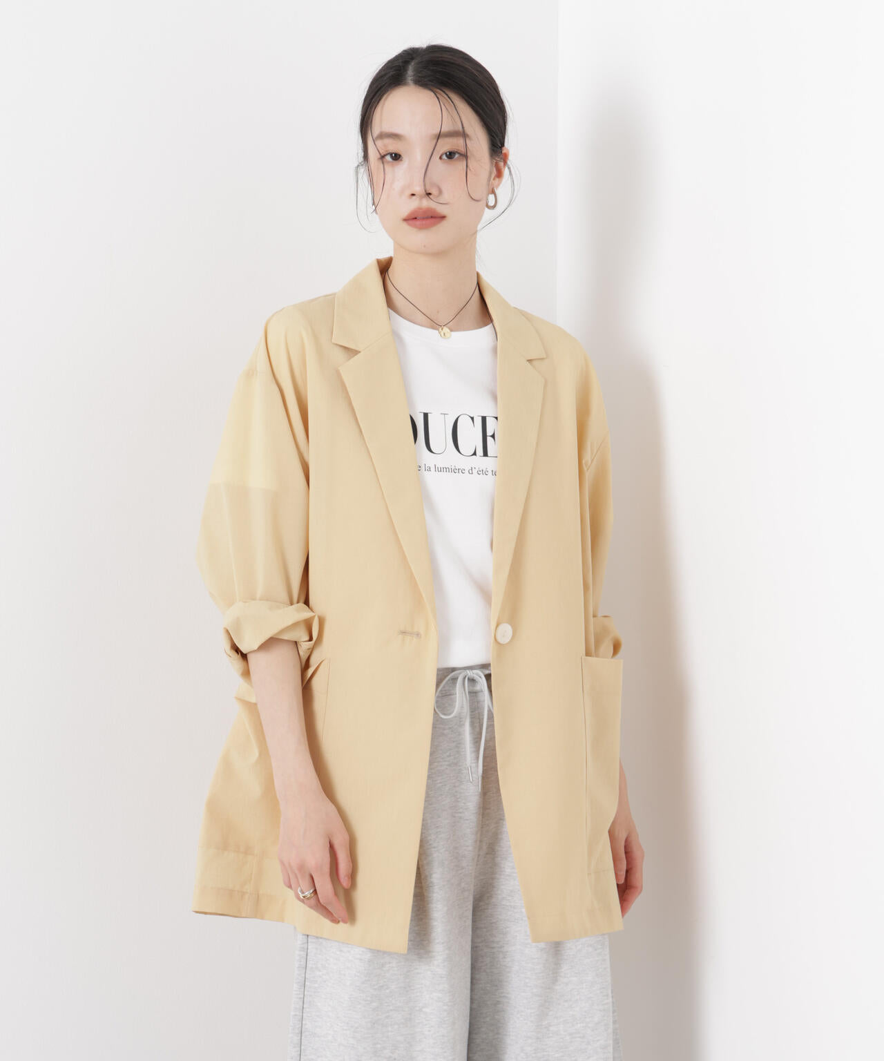 ソフトシアーシングルジャケット(セットアップ可) 6736116305