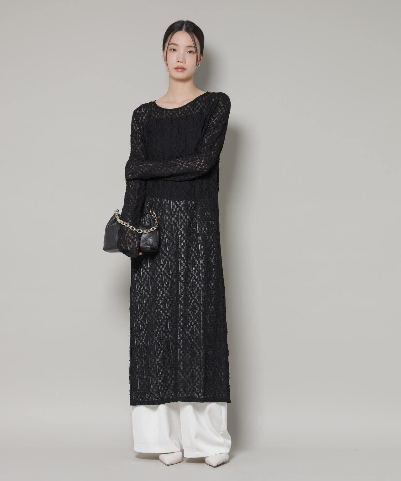 カットレース マキシ ワンピース