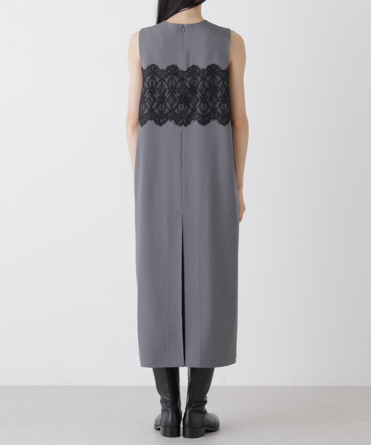 レース切り替えノースリーブワンピース 6736119304