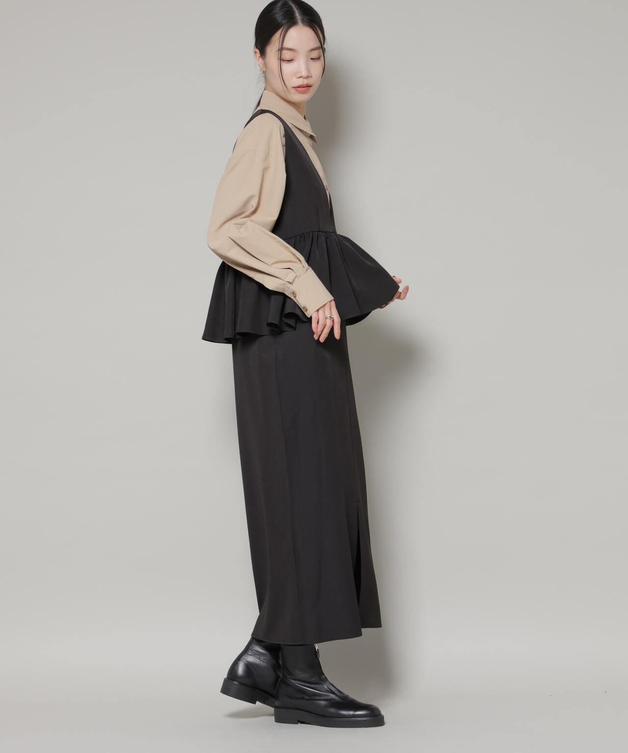 前後2wayフレア切り替えワンピース 6736119306