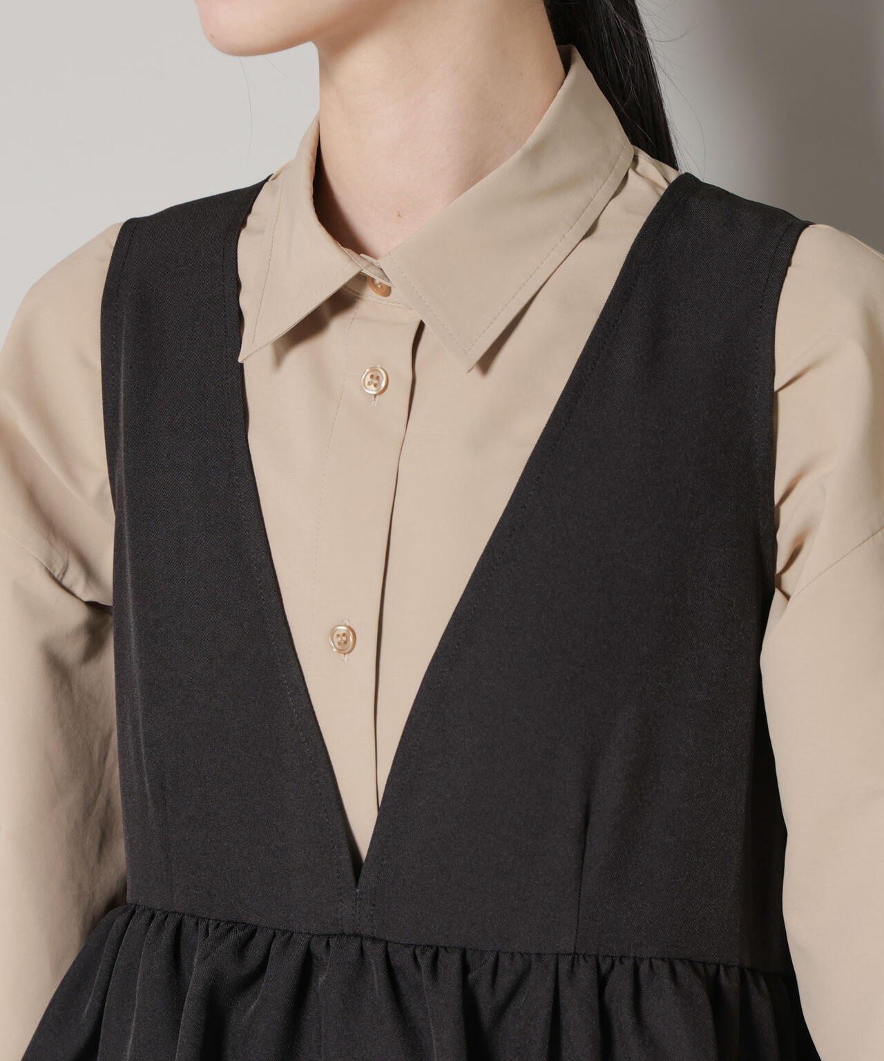 前後2wayフレア切り替えワンピース 6736119306