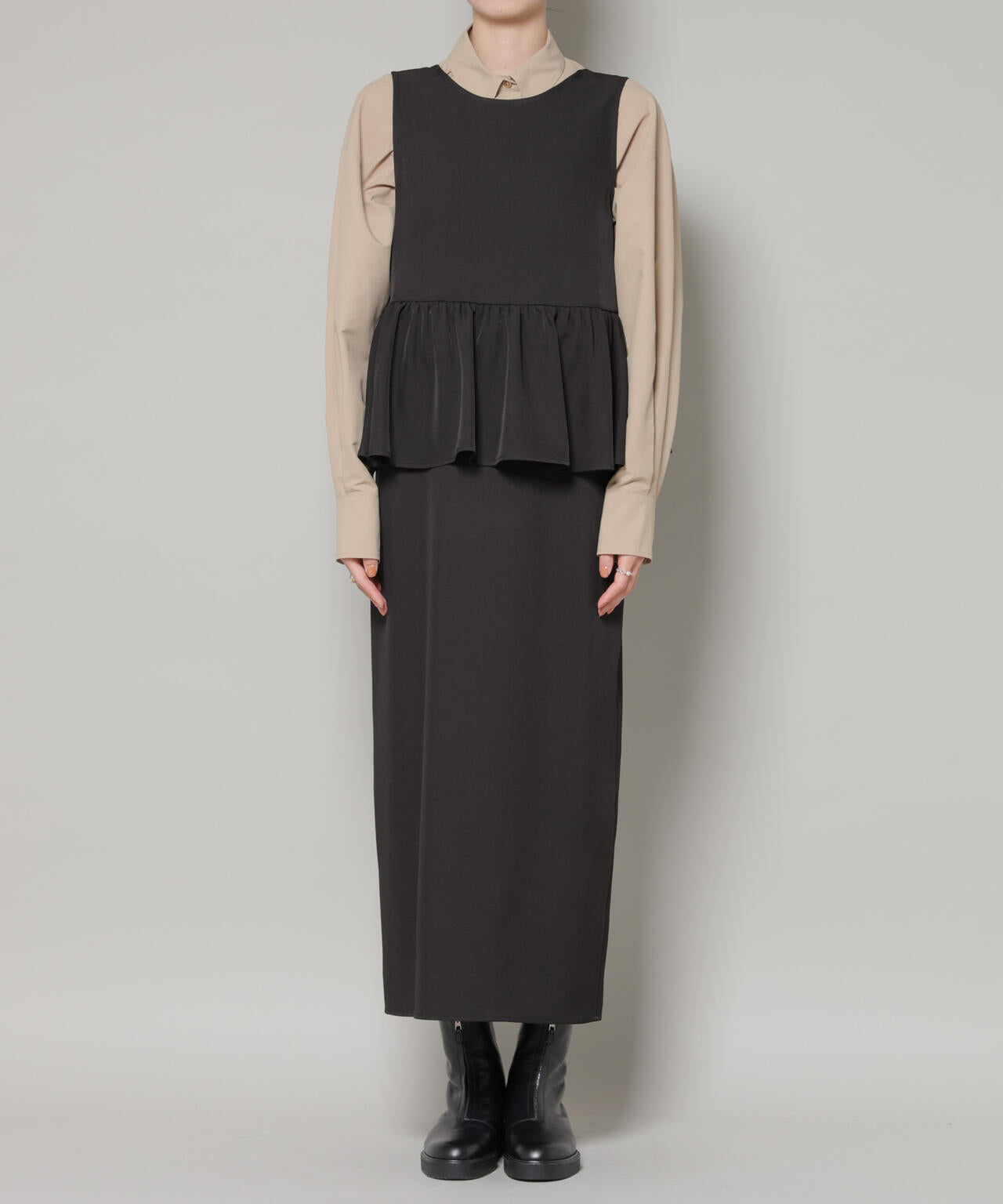 前後2wayフレア切り替えワンピース 6736119306