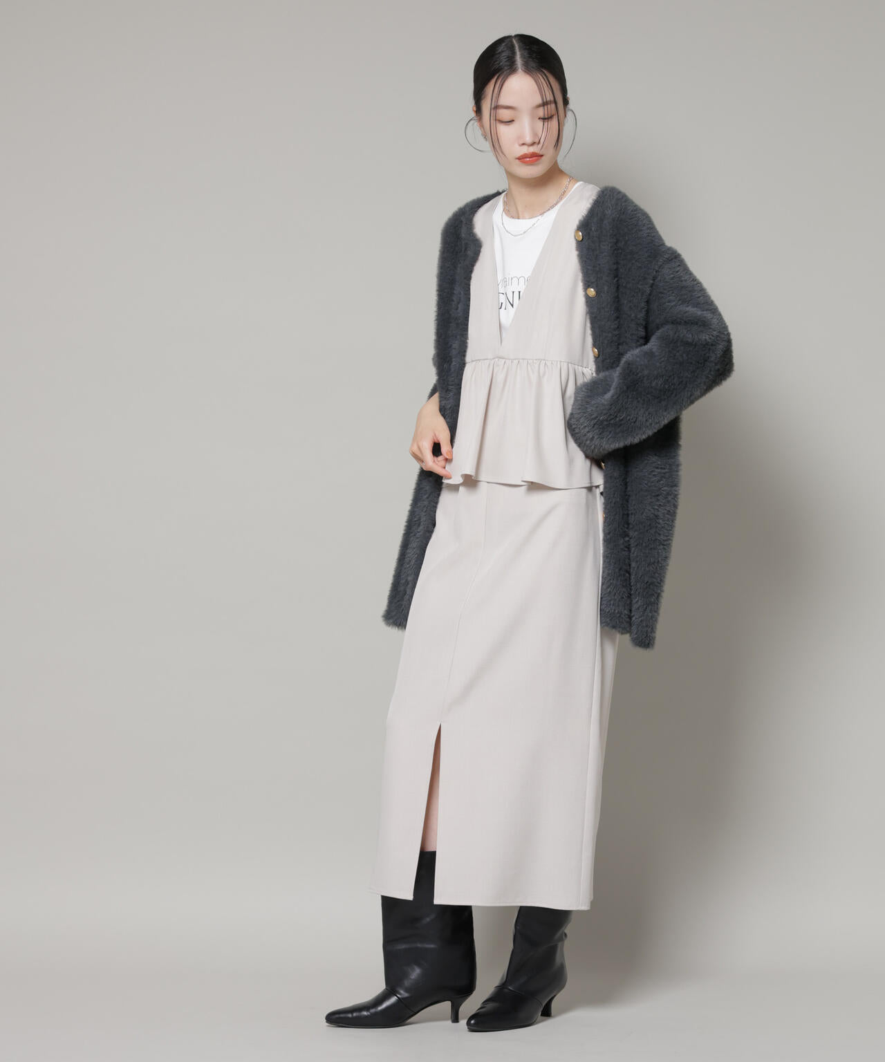 前後2wayフレア切り替えワンピース 6736119306