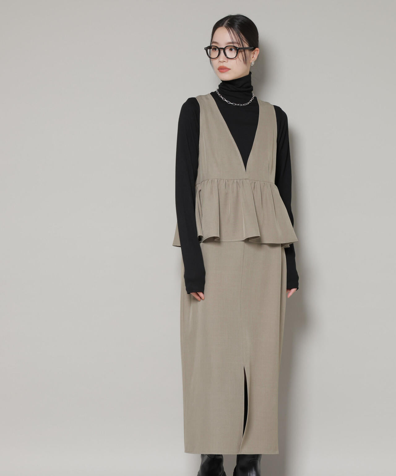 前後2wayフレア切り替えワンピース 6736119306