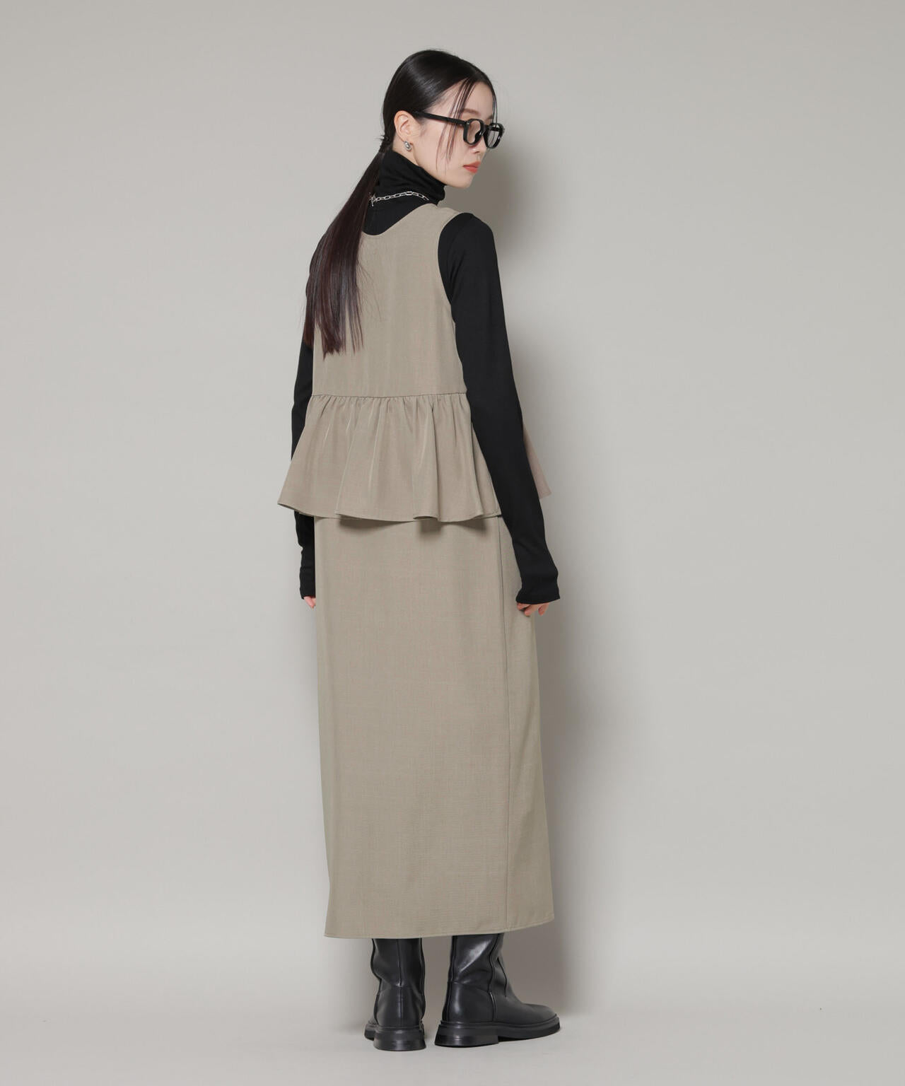 前後2wayフレア切り替えワンピース 6736119306