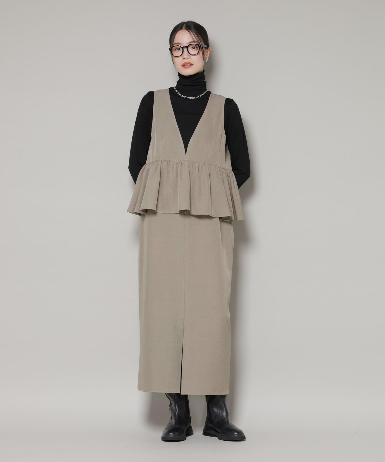 前後2wayフレア切り替えワンピース 6736119306