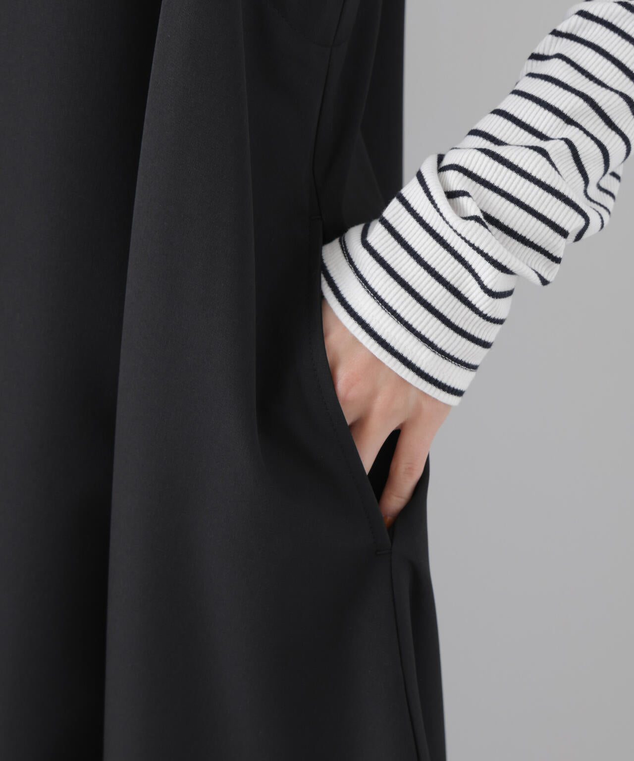 多機能2wayストレッチ サロペットフレアワンピース(セットアップ可) 6736119312