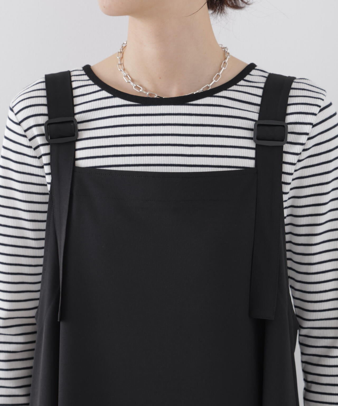 多機能2wayストレッチ サロペットフレアワンピース(セットアップ可) 6736119312