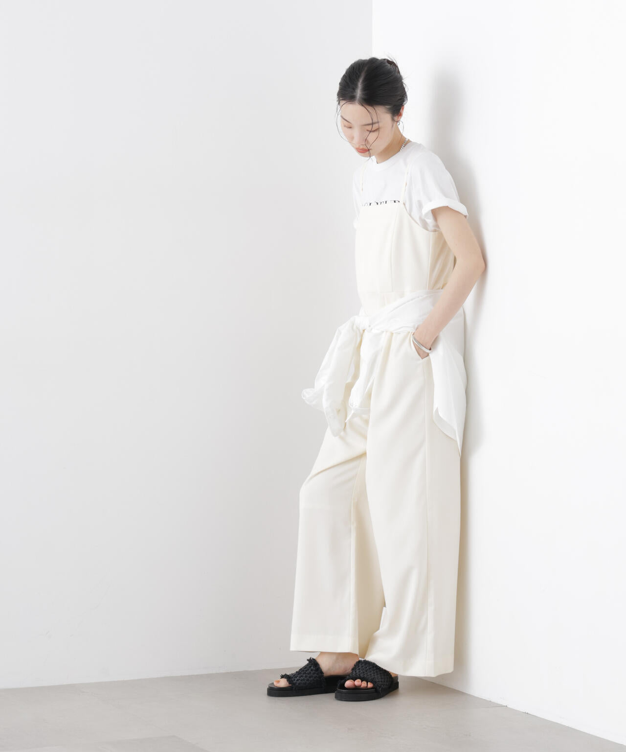 キャミソールワイドサロペットパンツ(セットアップ可) 6736119316