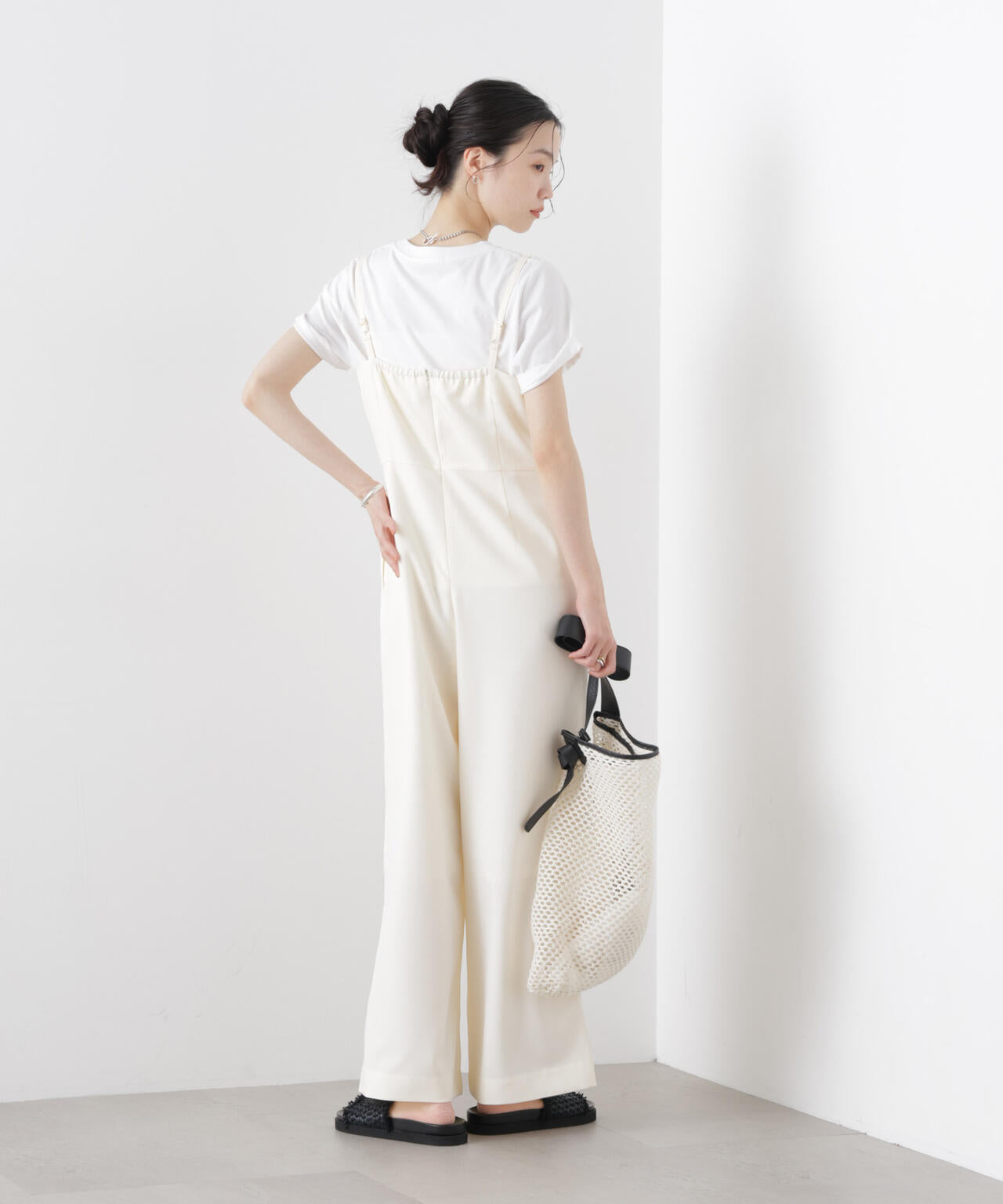 キャミソールワイドサロペットパンツ(セットアップ可) 6736119316
