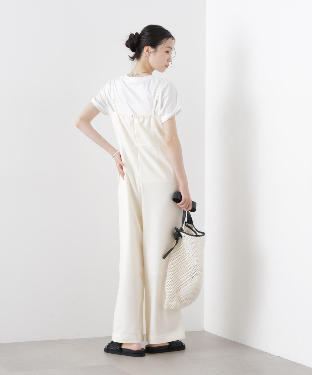 キャミソールワイドサロペットパンツ(セットアップ可) 6736119316
