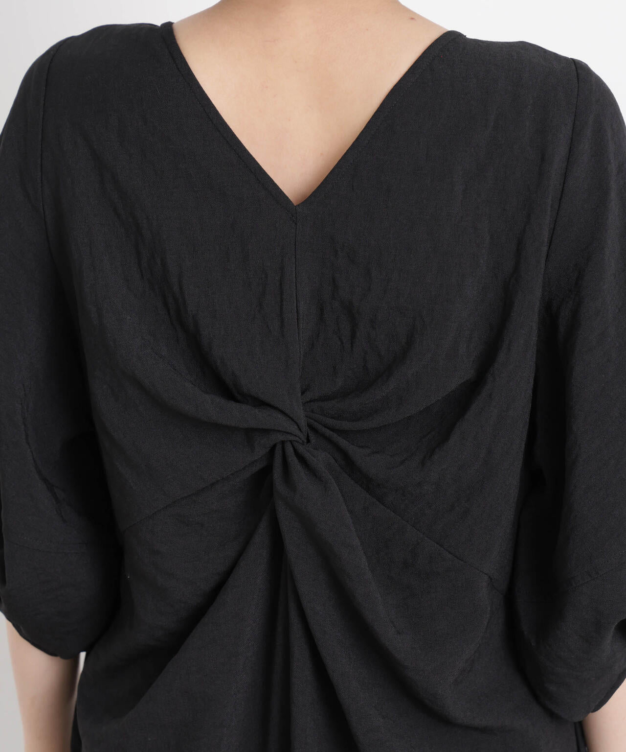 多機能リネンライク前後2wayランタンスリーブワンピース 6736119318