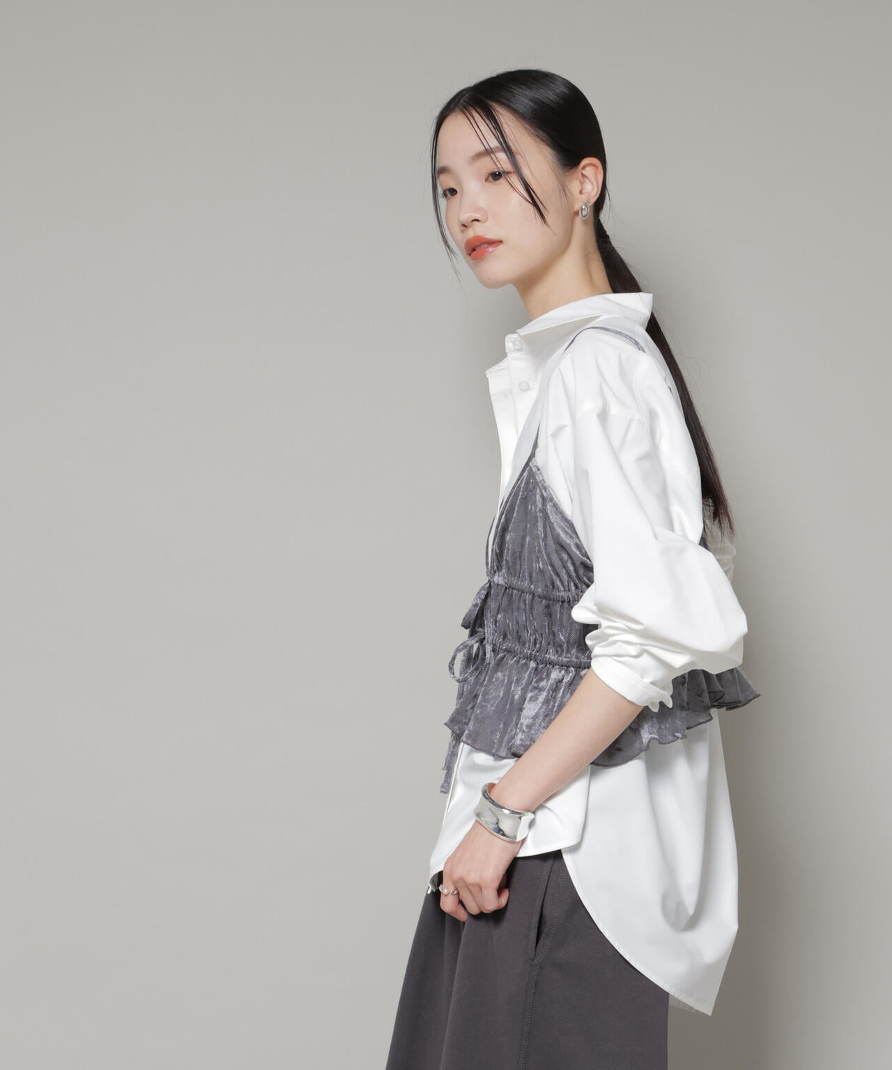 コットンライクタイプライターベーシックシャツ 6736120300