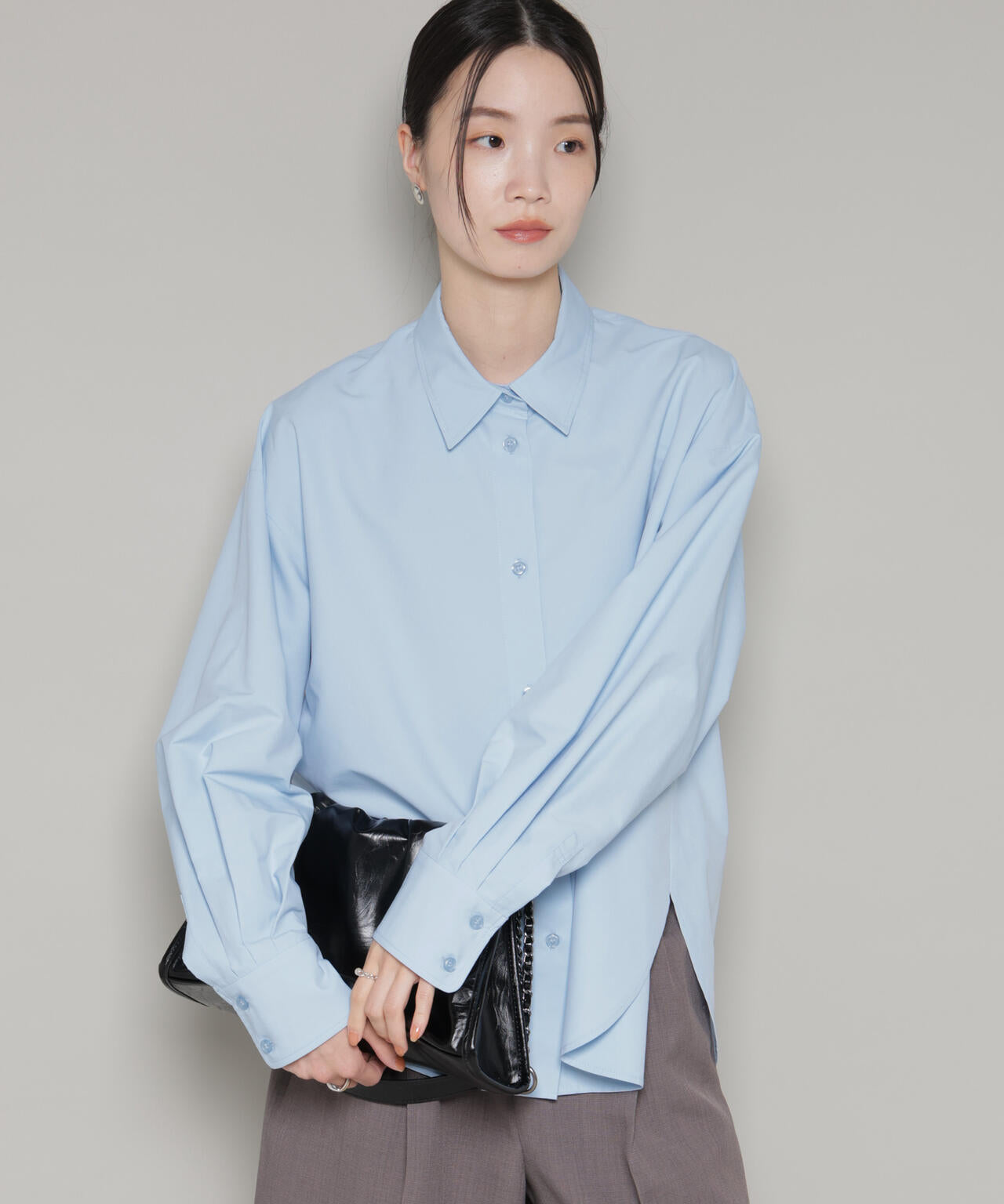 コットンライクタイプライターベーシックシャツ 6736120300