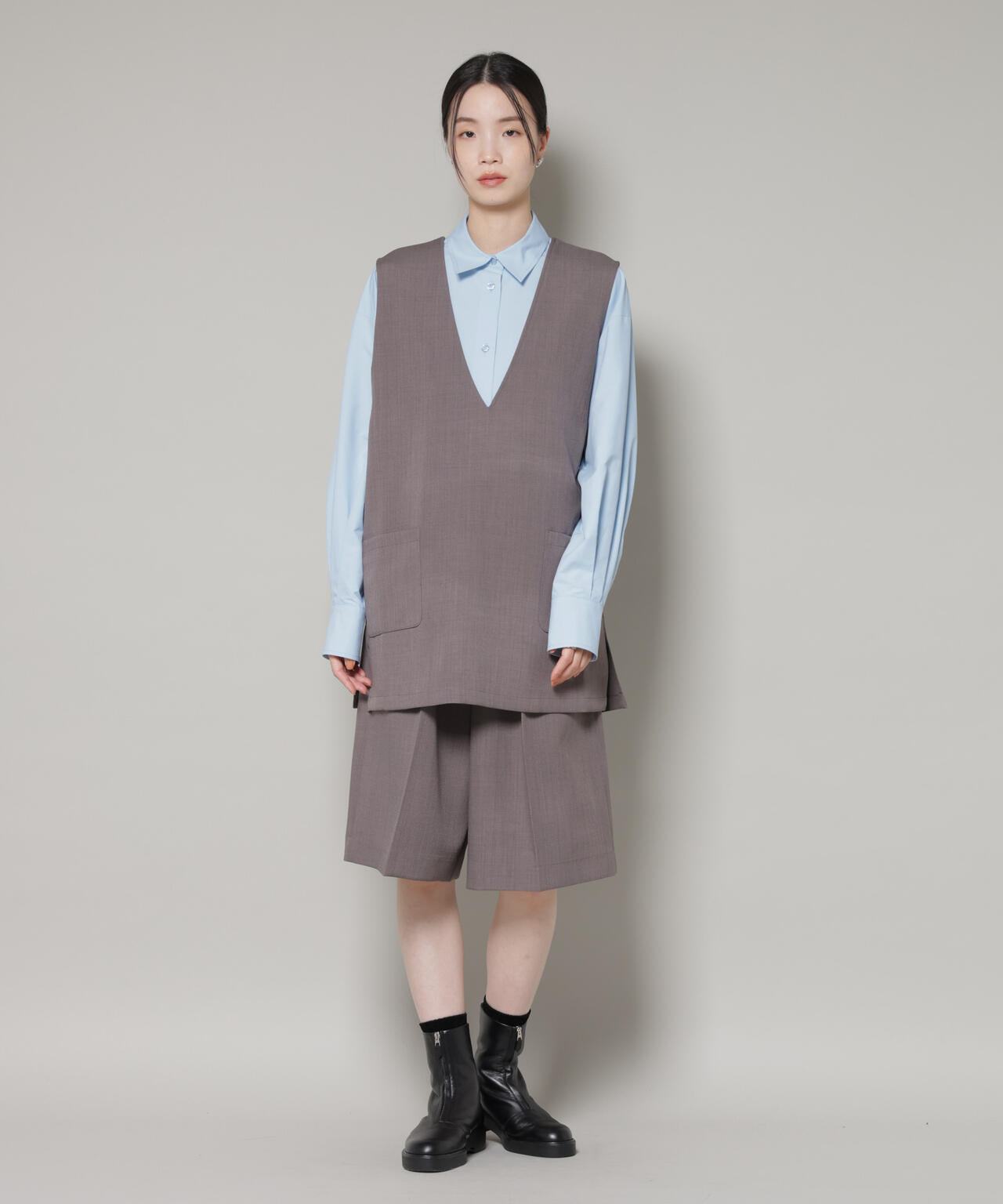 コットンライクタイプライターベーシックシャツ 6736120300