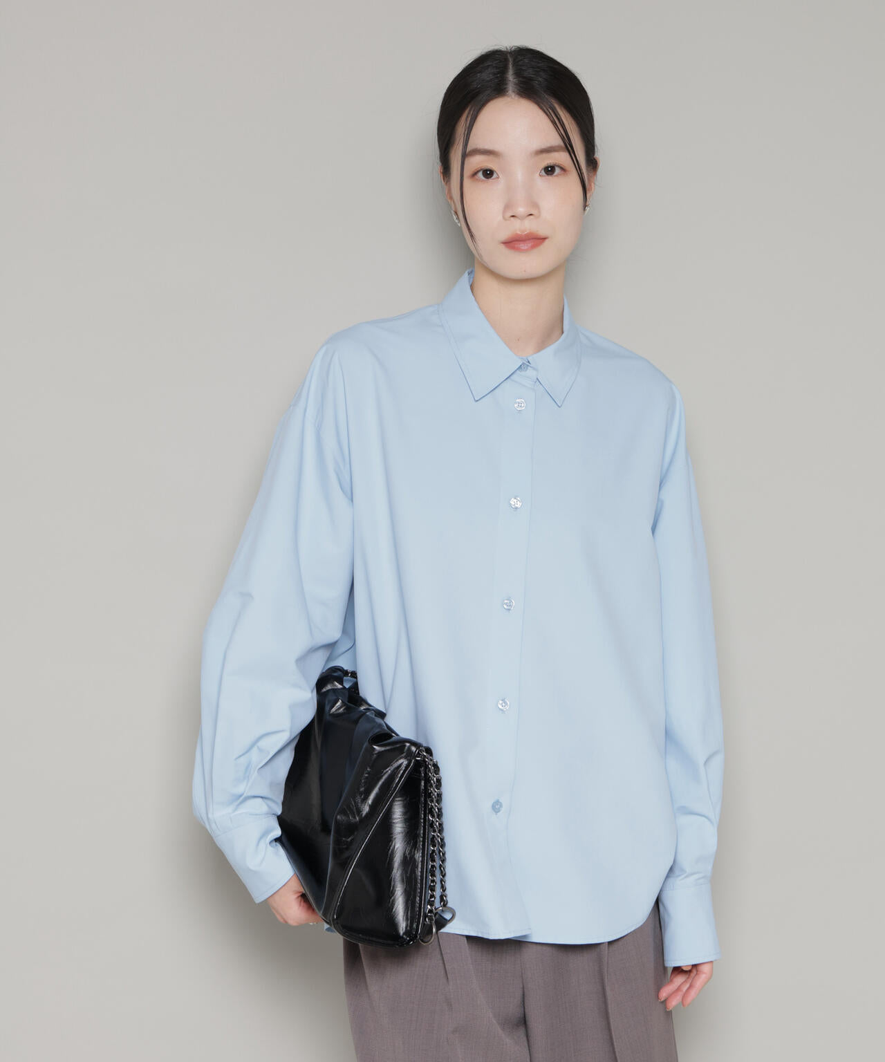 コットンライクタイプライターベーシックシャツ 6736120300