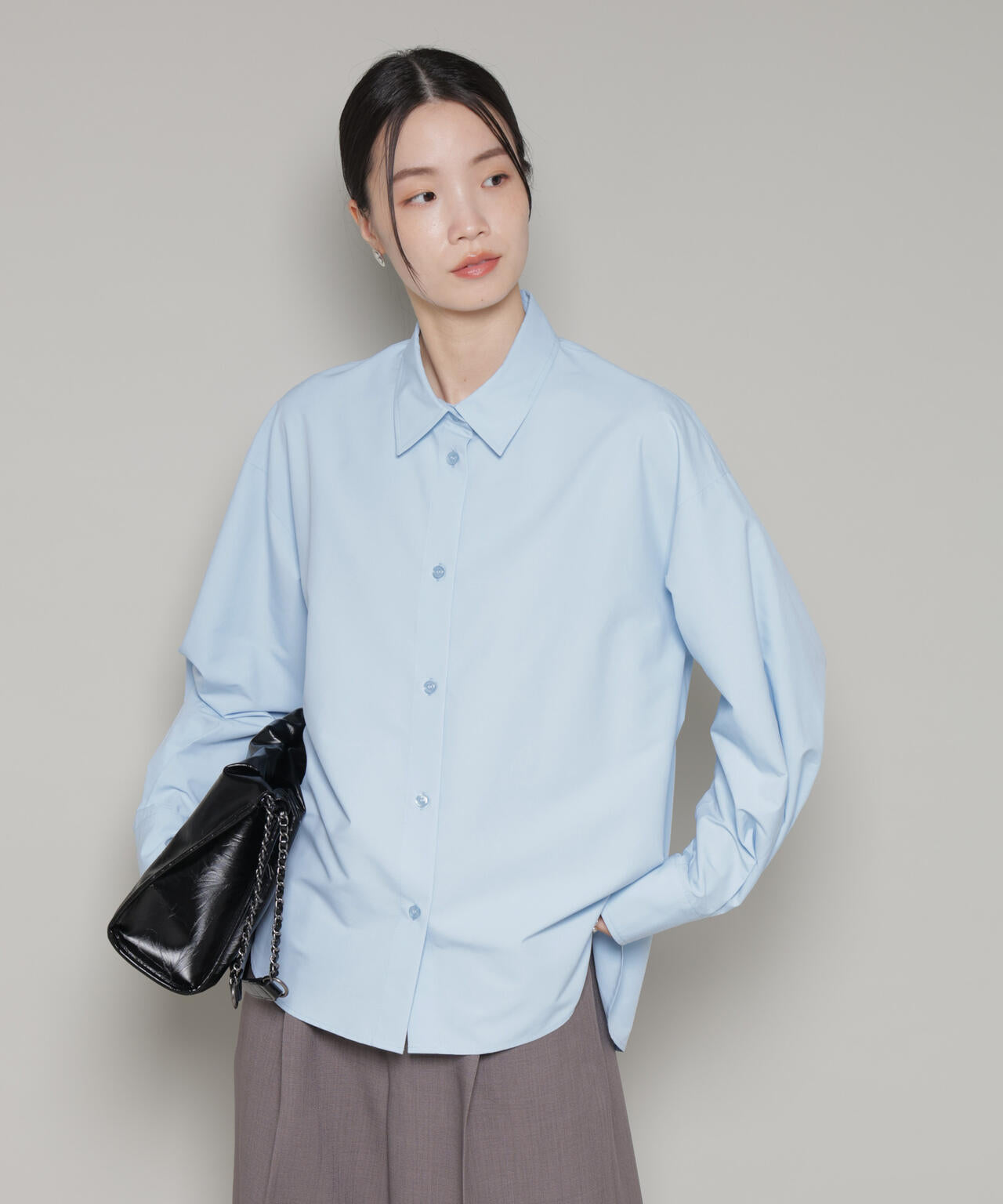 コットンライクタイプライターベーシックシャツ 6736120300