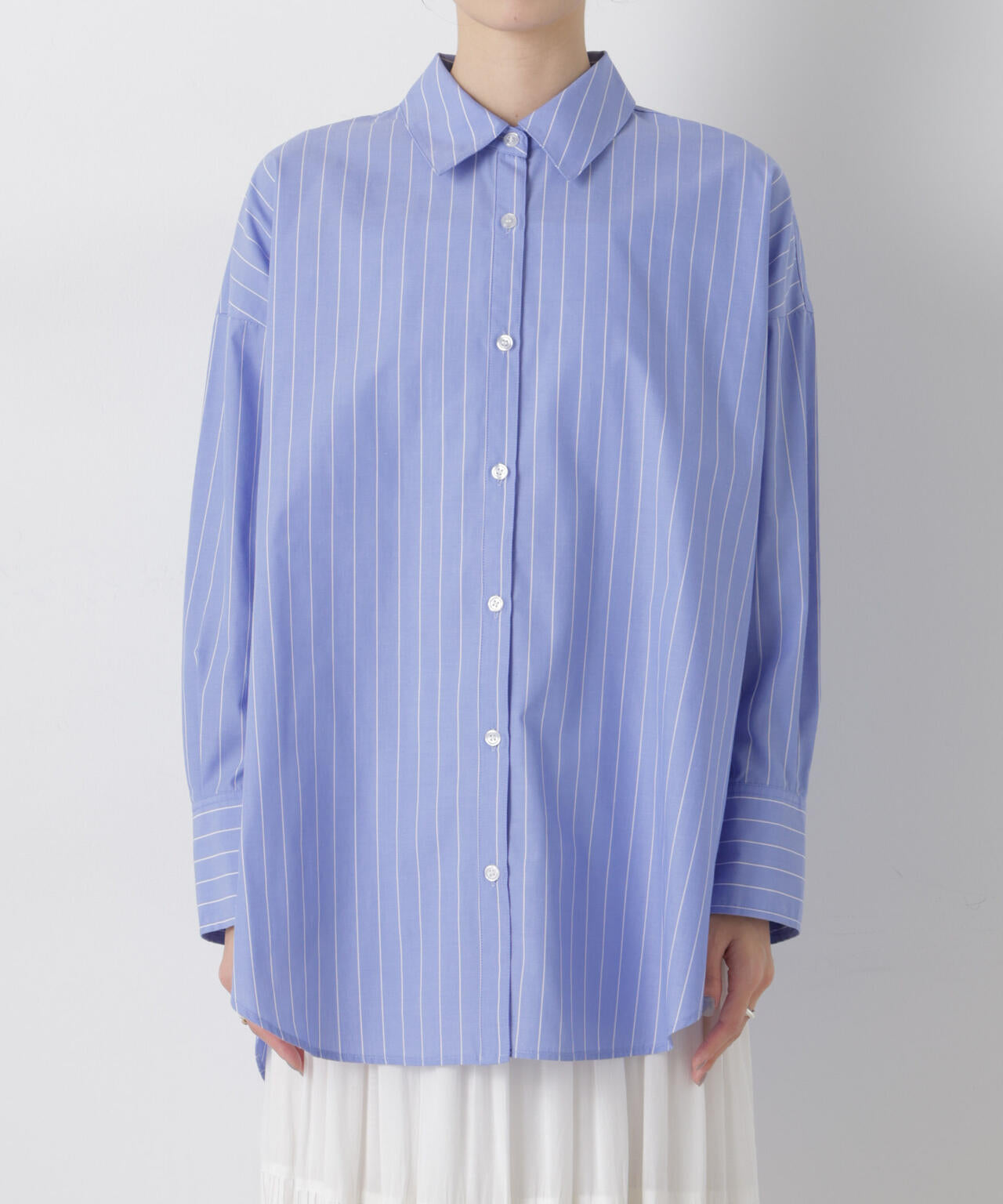 ブロードワイドシルエットストライプシャツ 6736120307