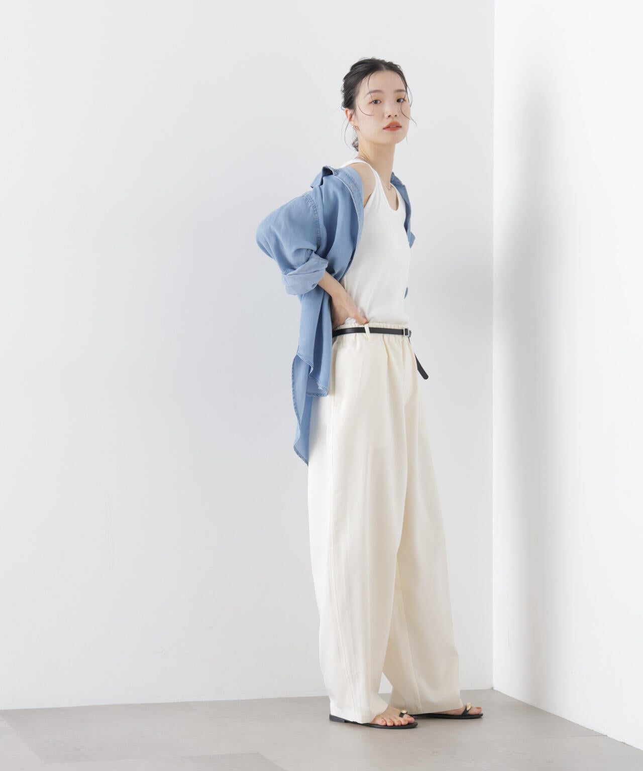 デニムワイドシャツ 6736120311