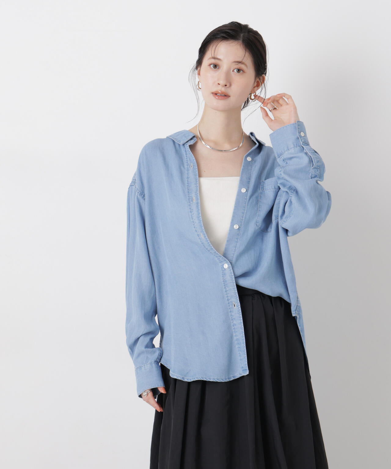 デニムワイドシャツ 6736120311